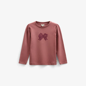 Long Sleeve Slub Jersey T-Shirt - Kids - Old Rose | 100846 Kendell