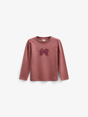 Long Sleeve Slub Jersey T-Shirt - Kids - Old Rose | 100846 Kendell