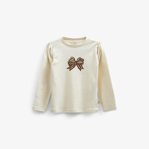 Long Sleeve Slub Jersey T-Shirt - Kids - Off White | 100848 Kendell