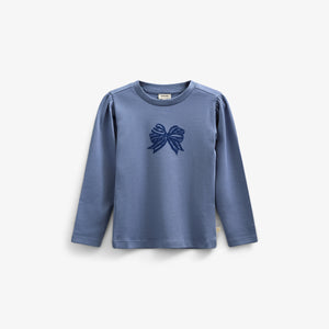 Long Sleeve Slub Jersey T-Shirt - Kids - Blue | 100850 Kendell
