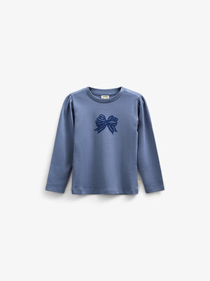 Long Sleeve Slub Jersey T-Shirt - Kids - Blue | 100850 Kendell