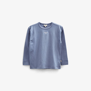 long sleeve T-shirt with Embroidery - Kids - Blue | 100858 Brandon