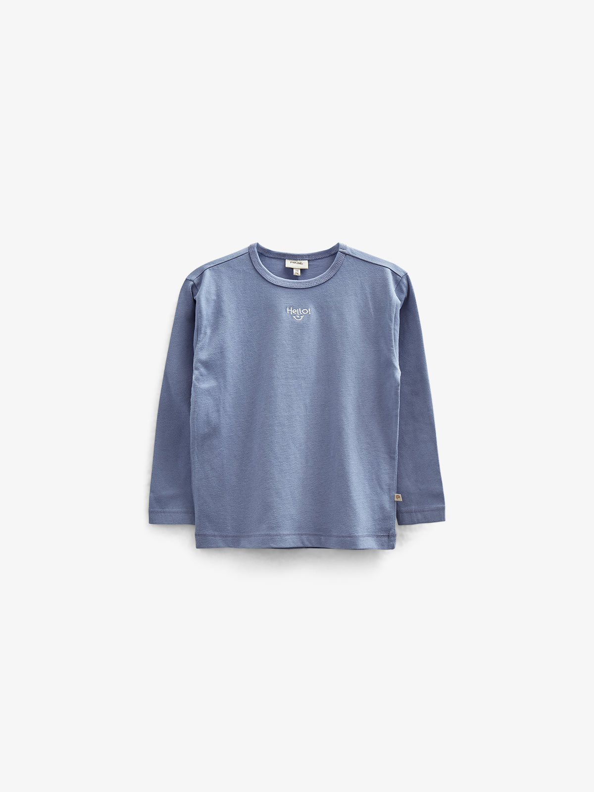 long sleeve T-shirt with Embroidery - Kids - Blue | 100858 Brandon
