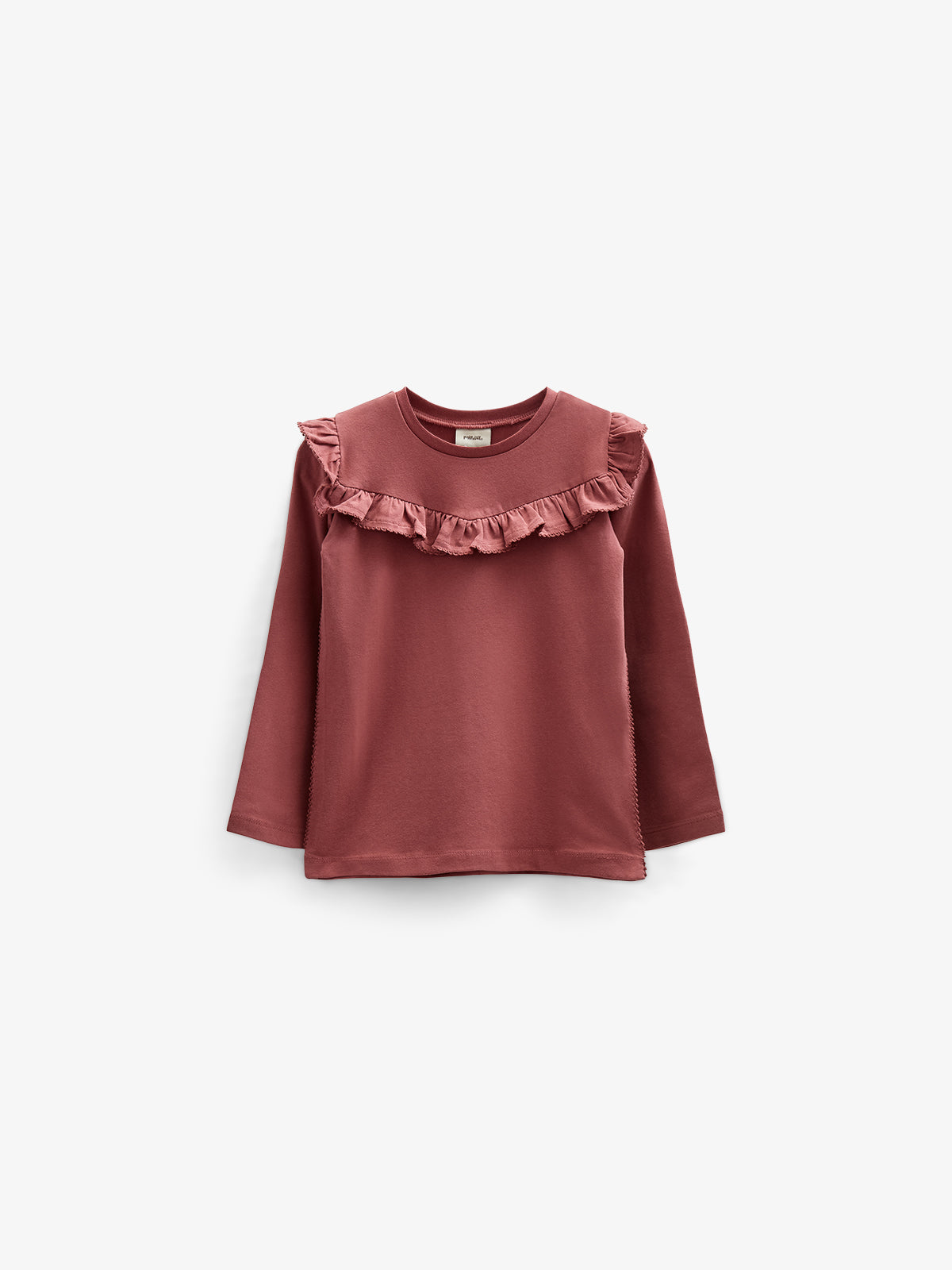 Frill Jersey Blouse - Kids - Vintage Red | 100860 Talia