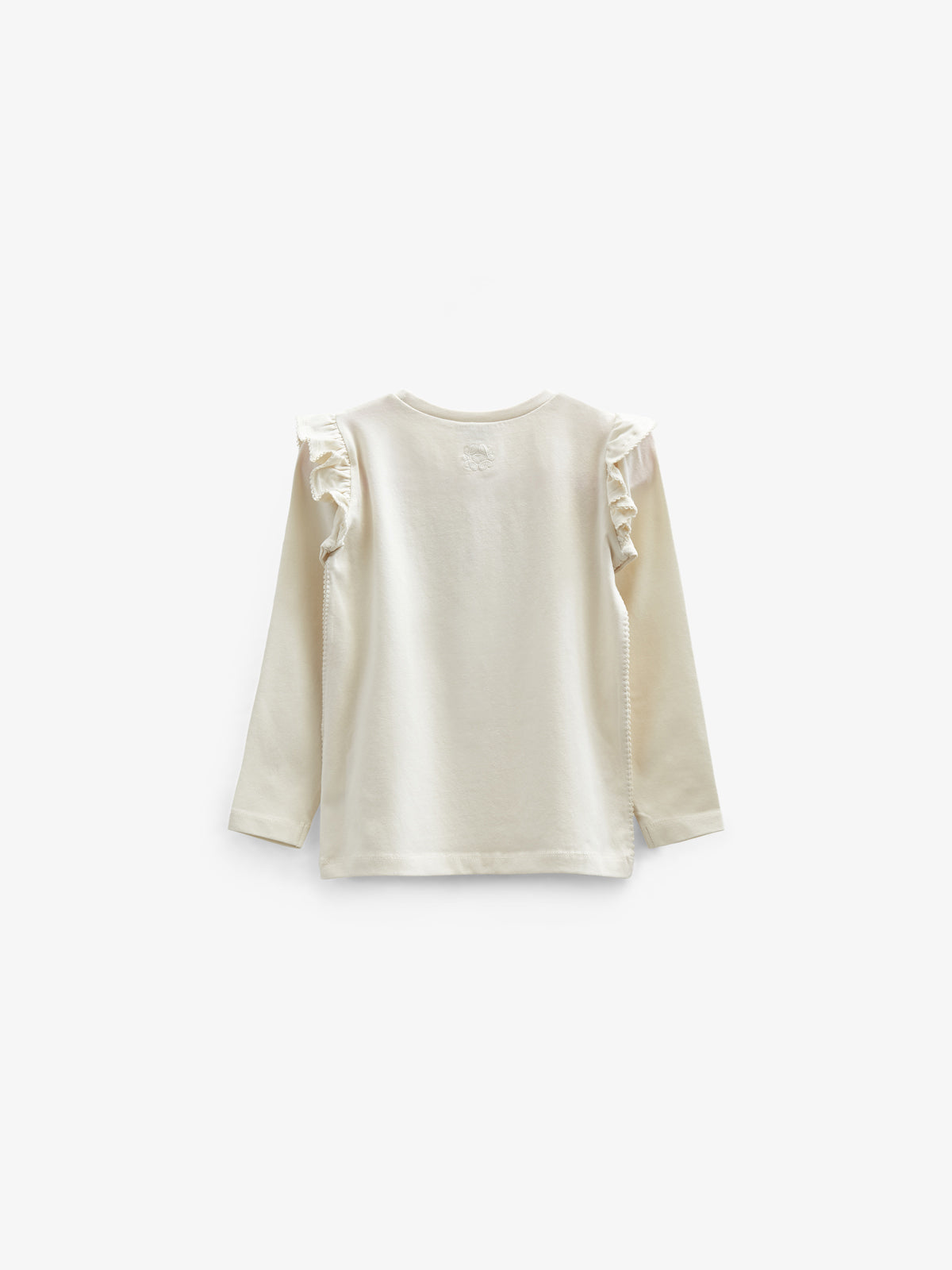 Frill Jersey Blouse - Kids - Off White | 100862 Talia