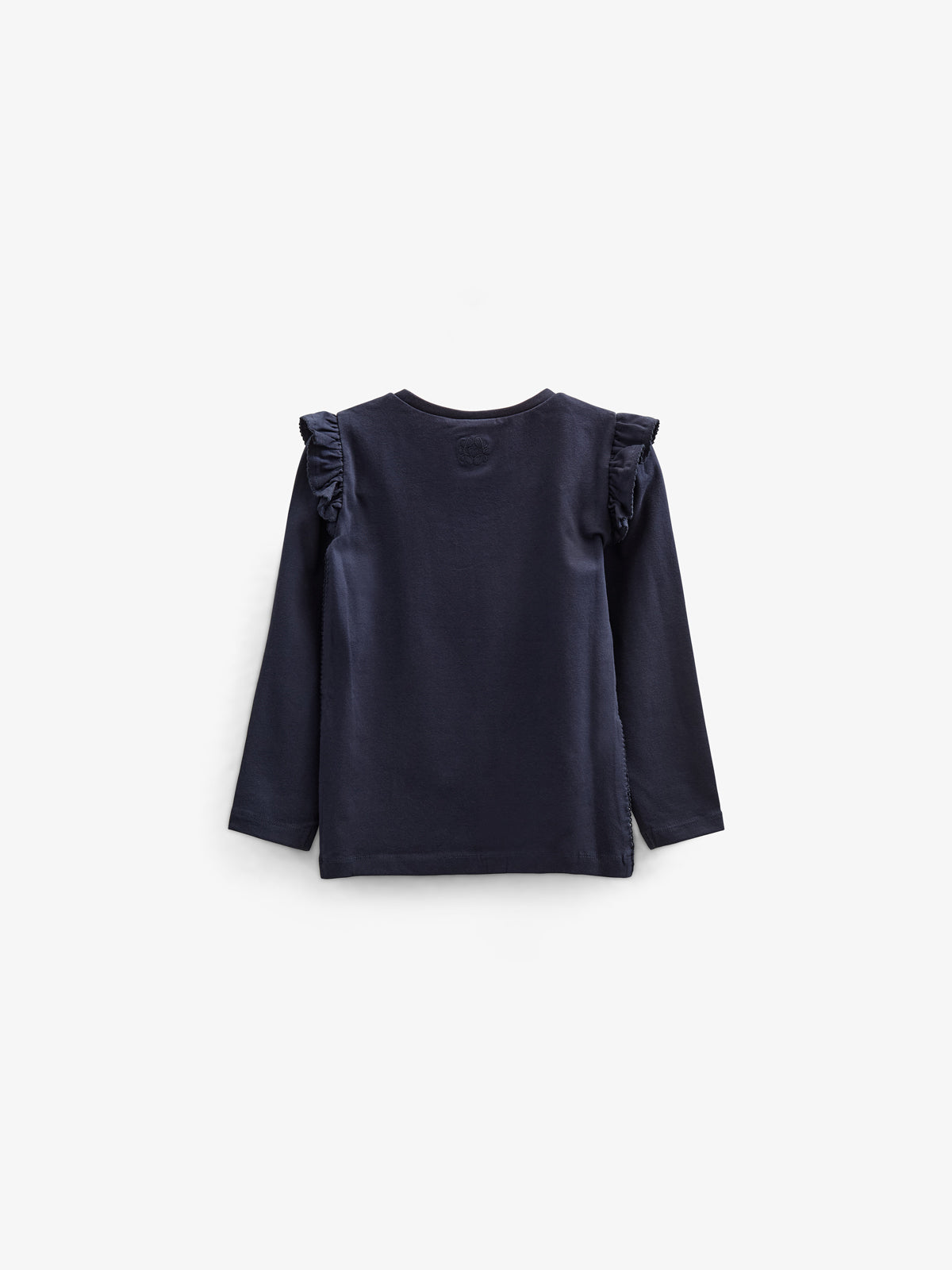 Frill Jersey Blouse - Kids - Navy | 100864 Talia