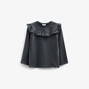 Frill Jersey Blouse - Kids - Forrest Green | 100866 Talia