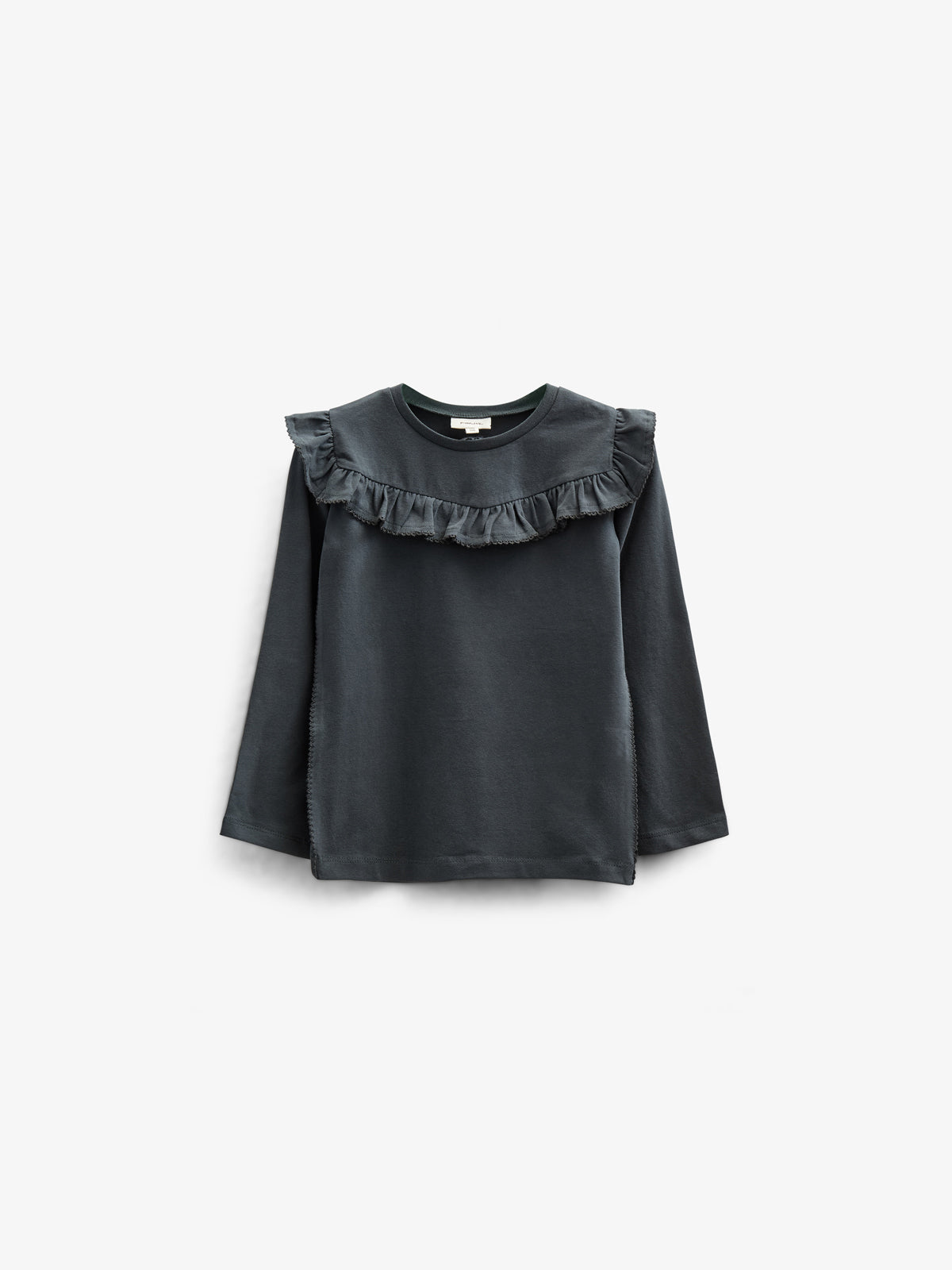 Frill Jersey Blouse - Kids - Forrest Green | 100866 Talia
