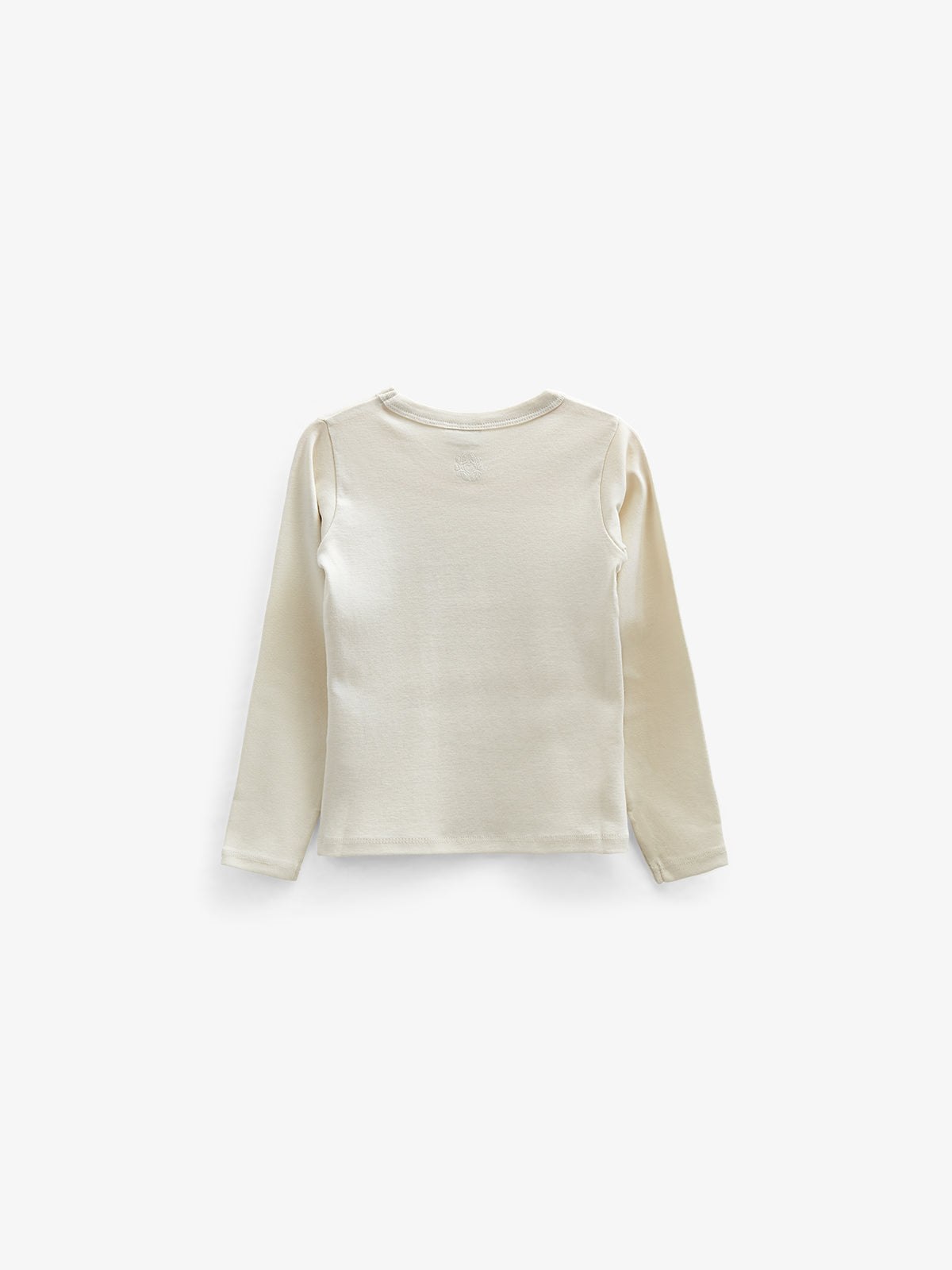 Long Sleeve T-shirt with Chest pocket - Kids - Off White | 100872 Sienna