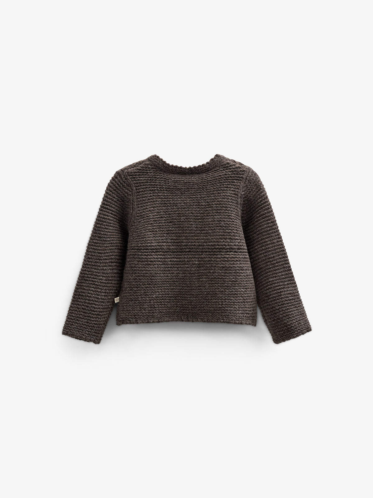 Wool Knit Cardigan - Kids - Chocolate Melange | 100876 Maya