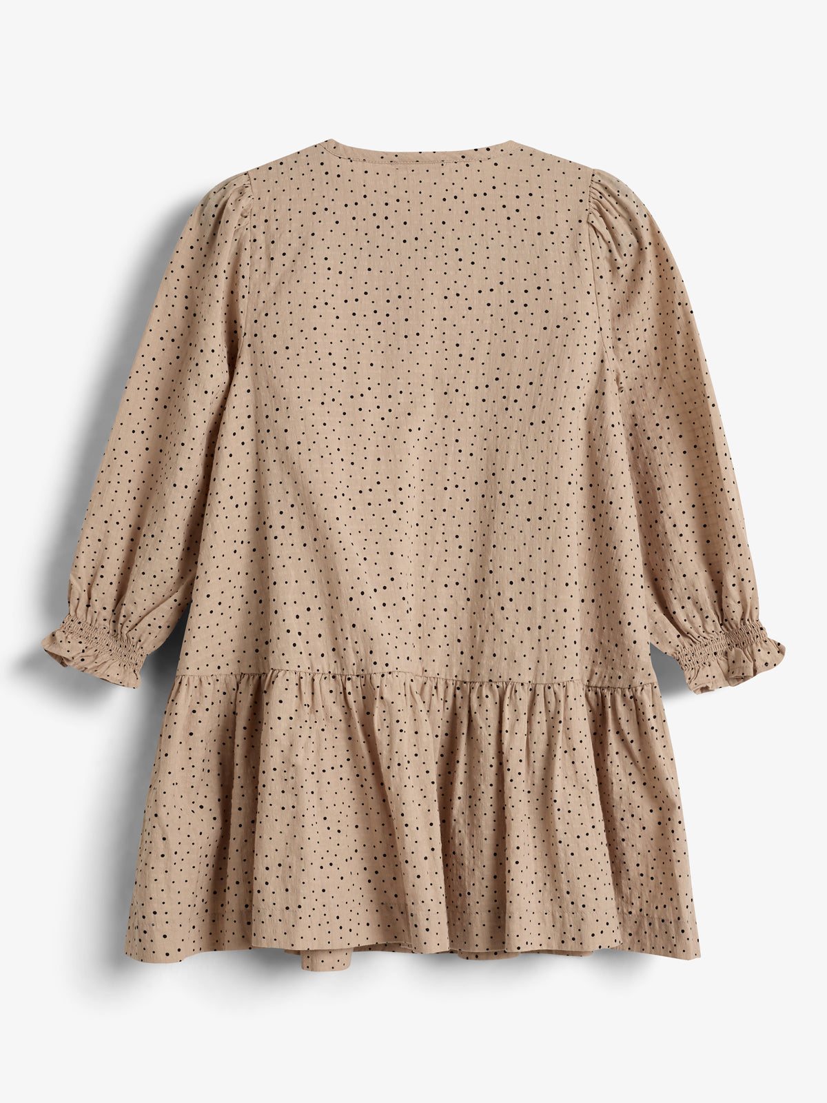 Cotton Dress w. Micro Dots - Kids - Moonlight