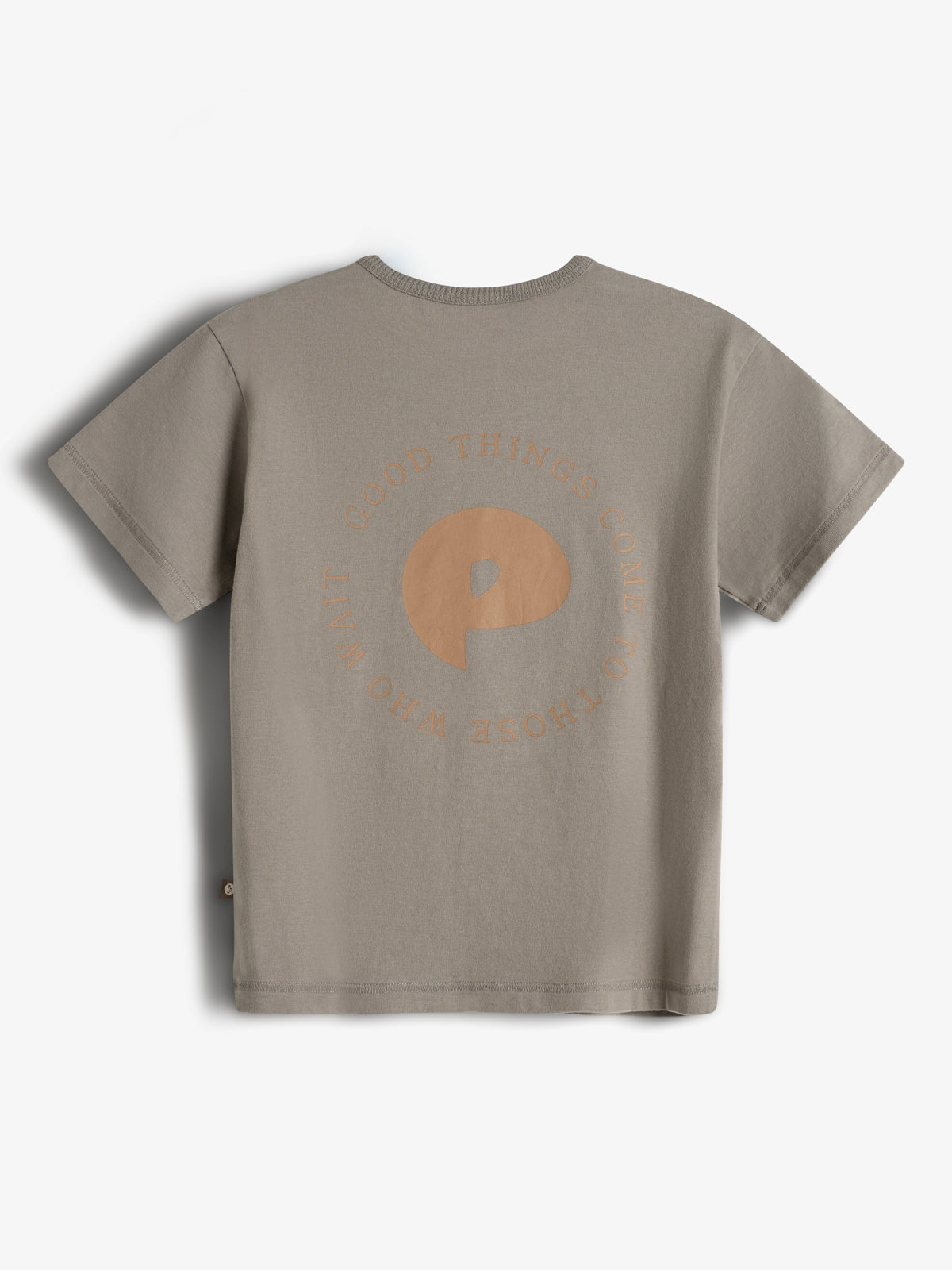 Short Sleeve T-shirt w. Back Print - Kids - Grey