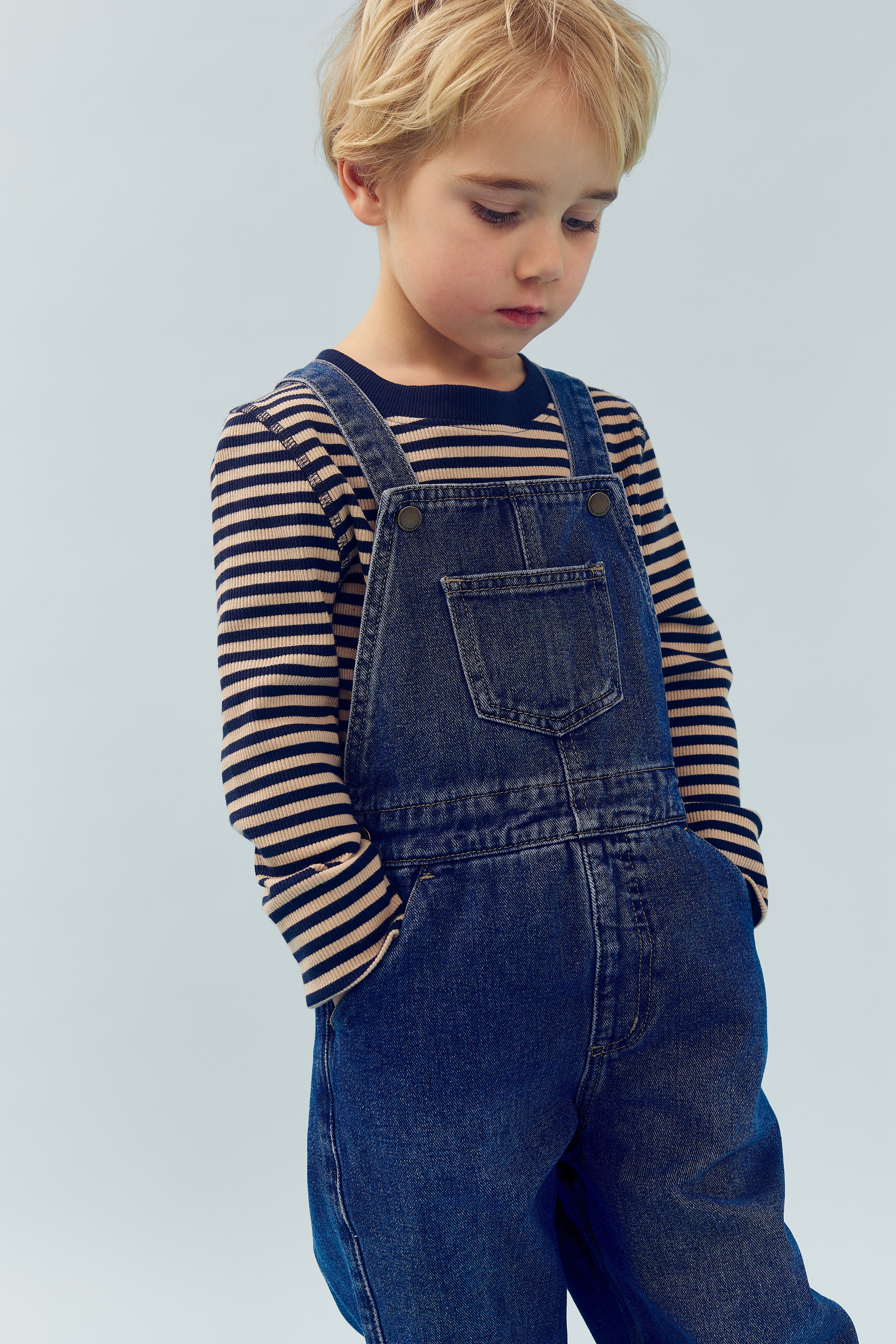 Denim Overalls - Kids - Dark Blue Denim