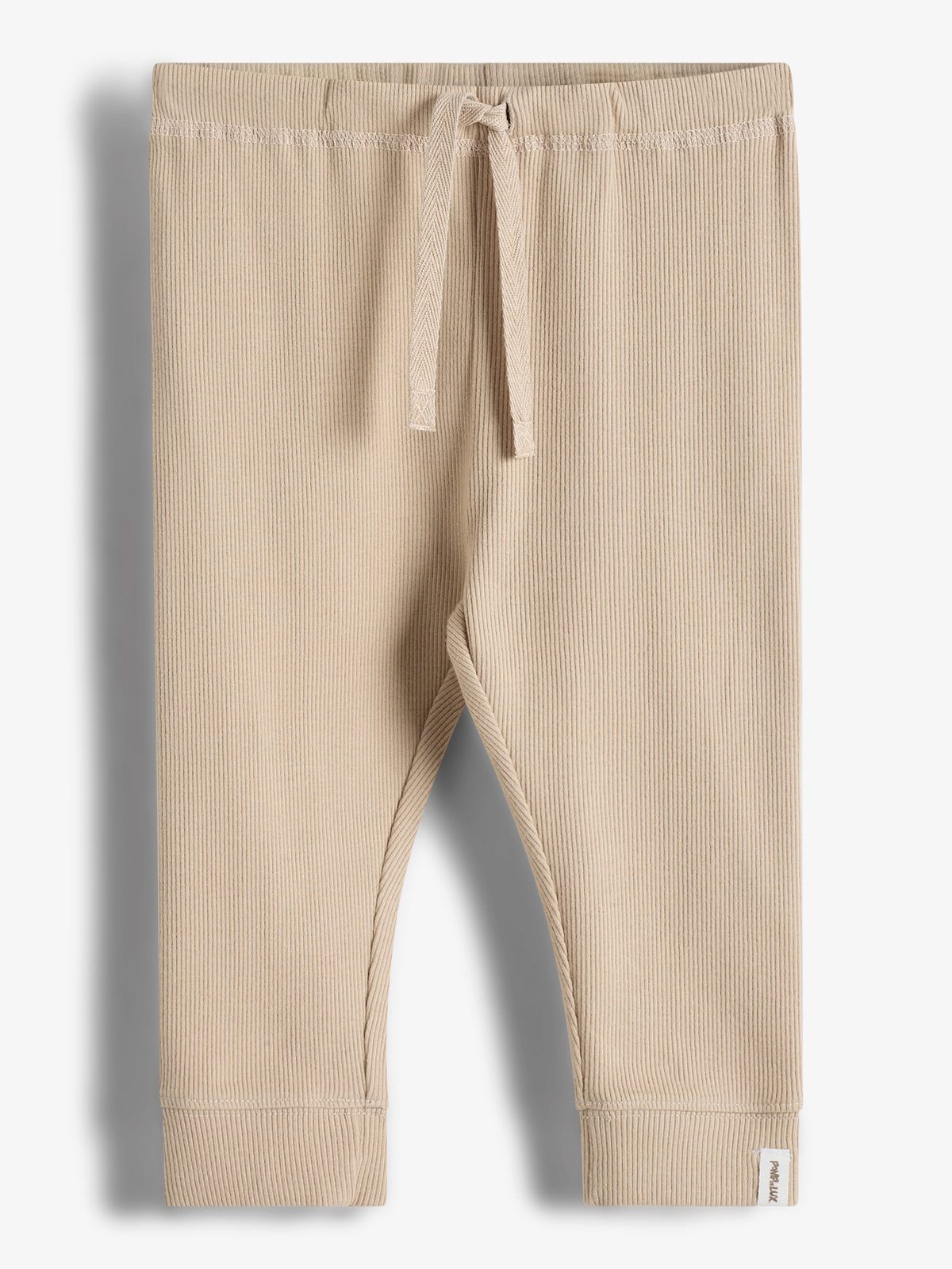 Basic Rib Trousers - Kids - Beige