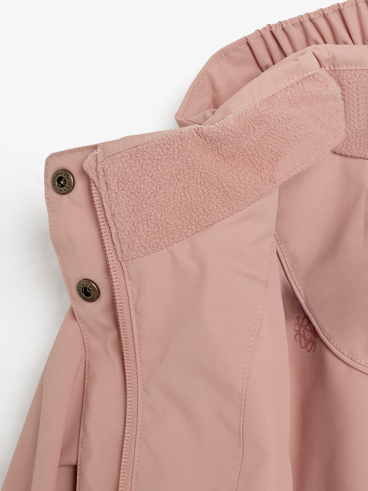 Rain Jacket w. Drawstring - Kids - Dusty Rose