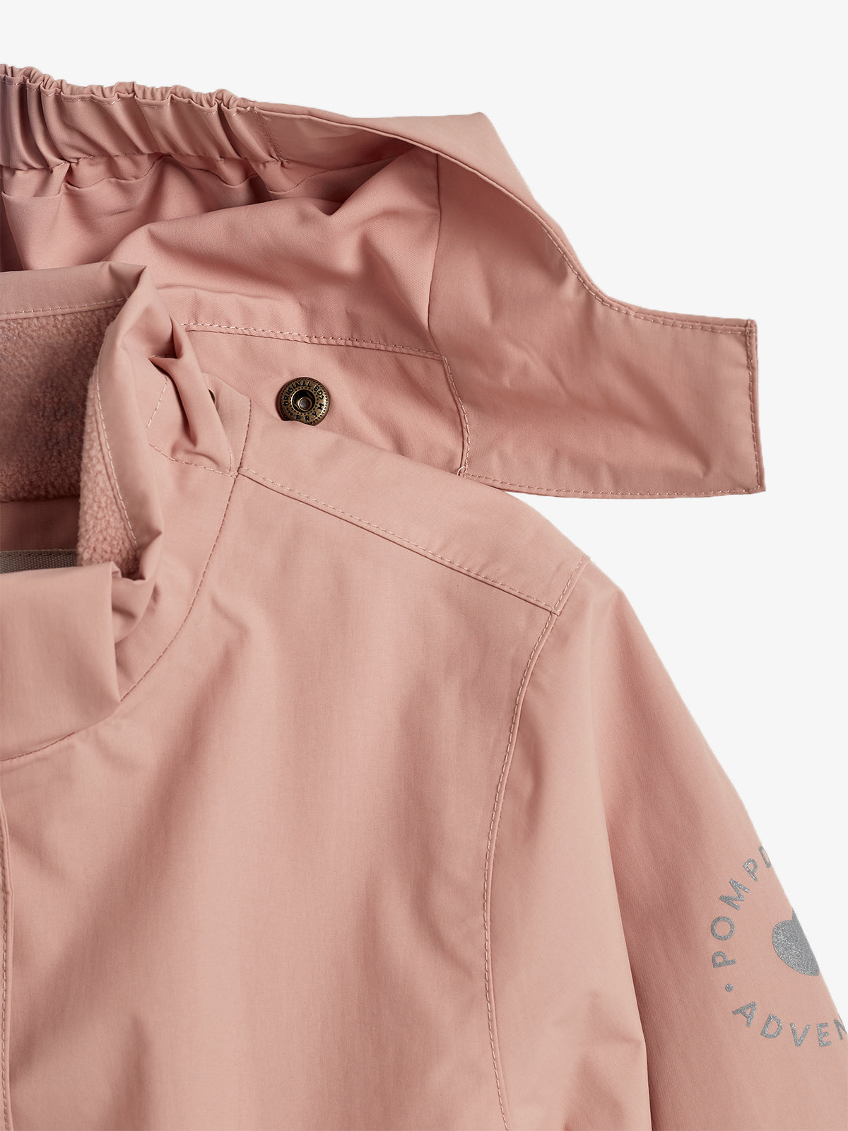 Rain Jacket w. Drawstring - Kids - Dusty Rose