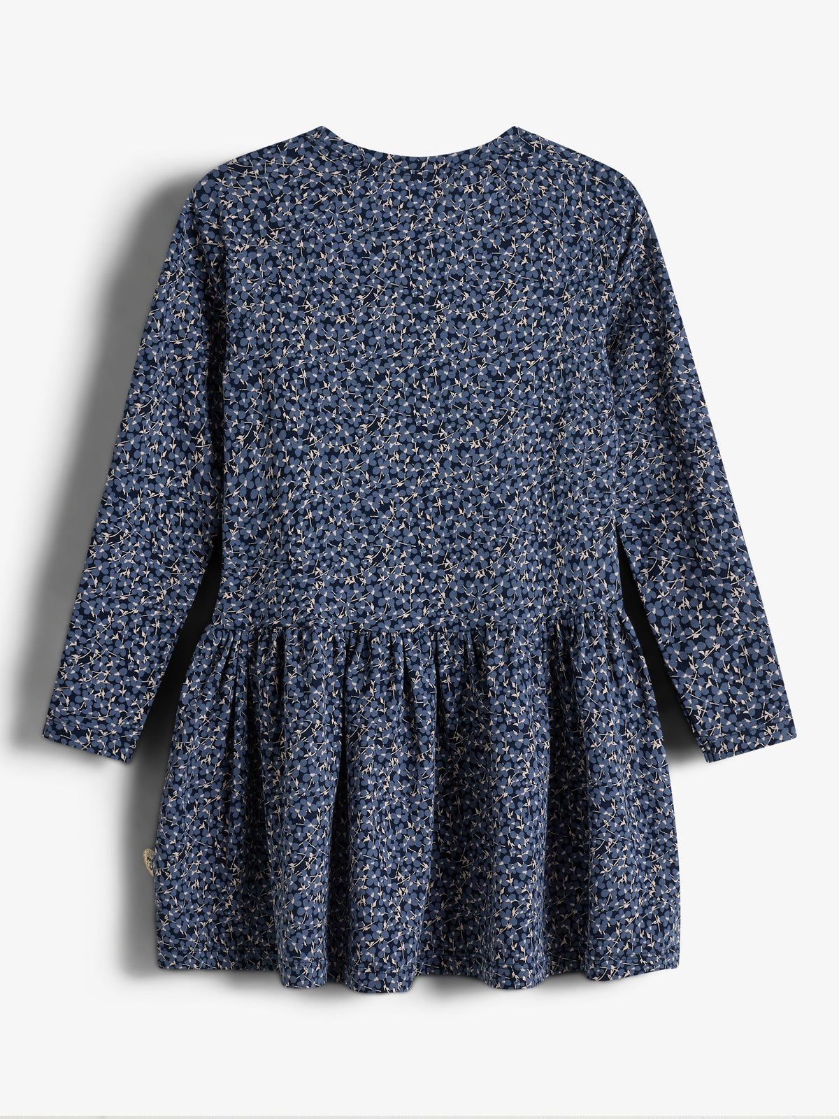 Jersey Dress w. Ditsy Print - Tween - Blue