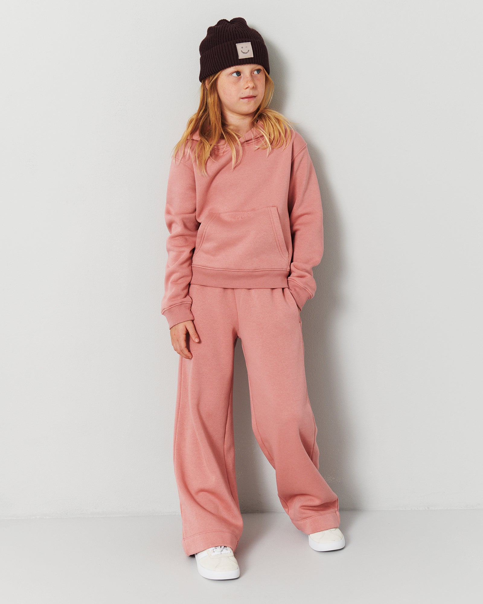 Wide Leg Joggers - Tween - Dusty Rose