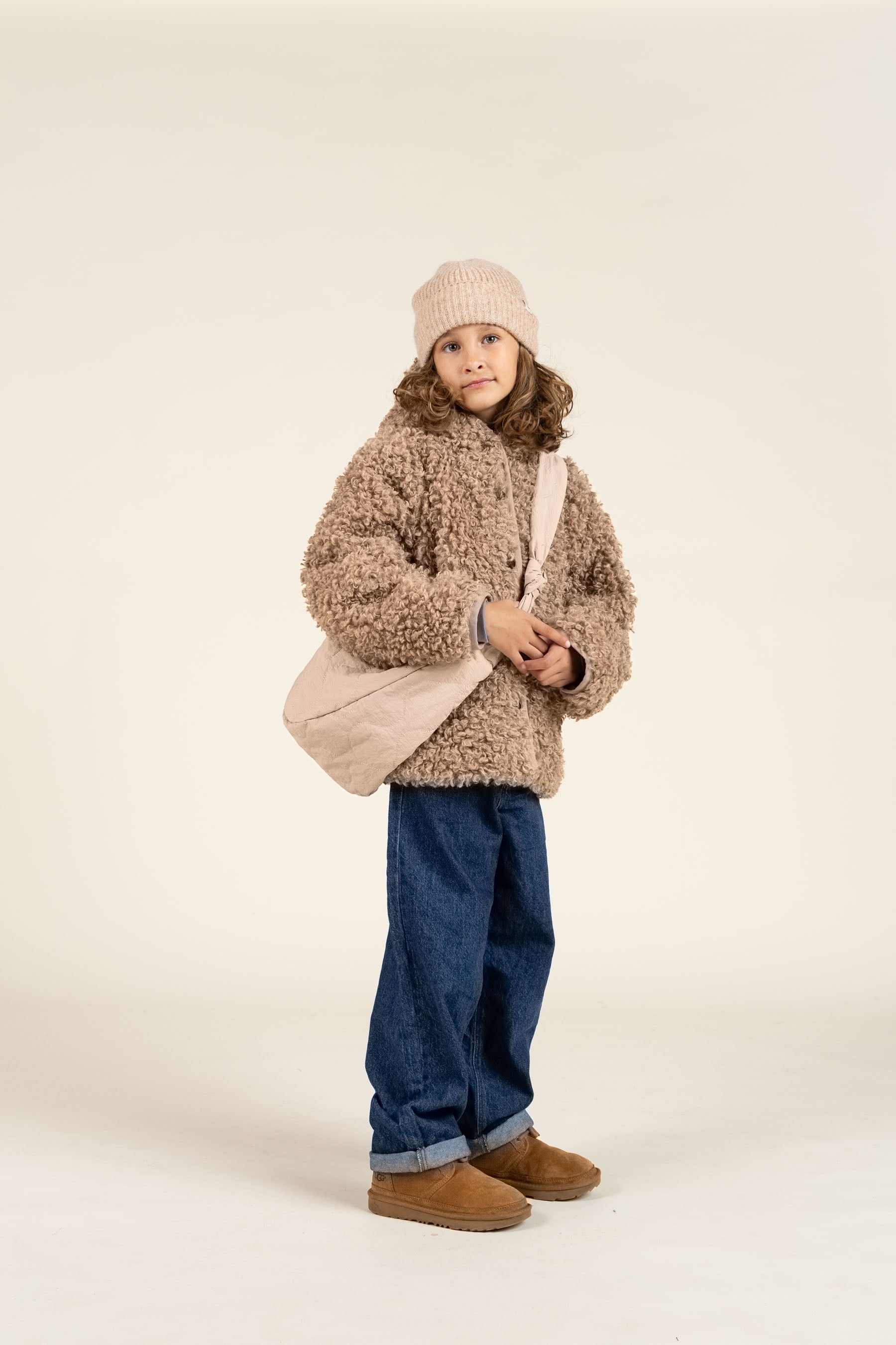 Faux Fur Hooded Jacket - Tween - Caffe Latte | 100548 Ellie