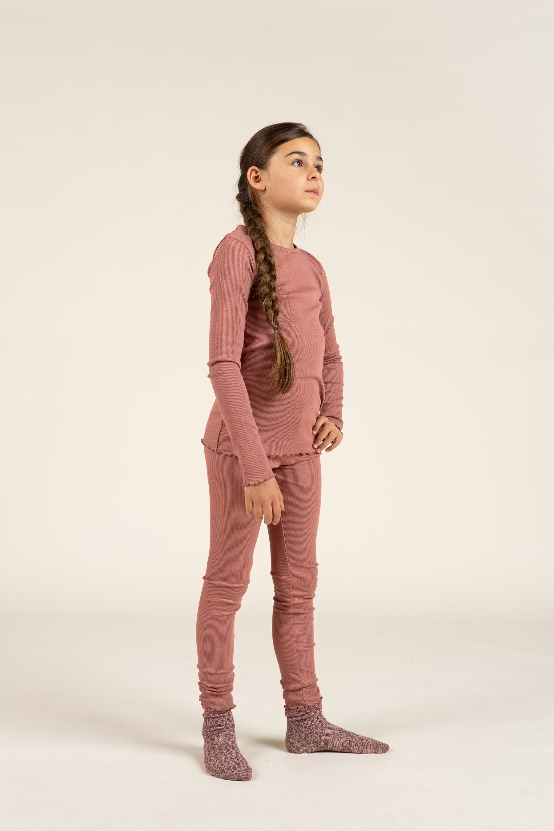 Modal Rib leggings - Tween - Old Rose | 100587 Mia