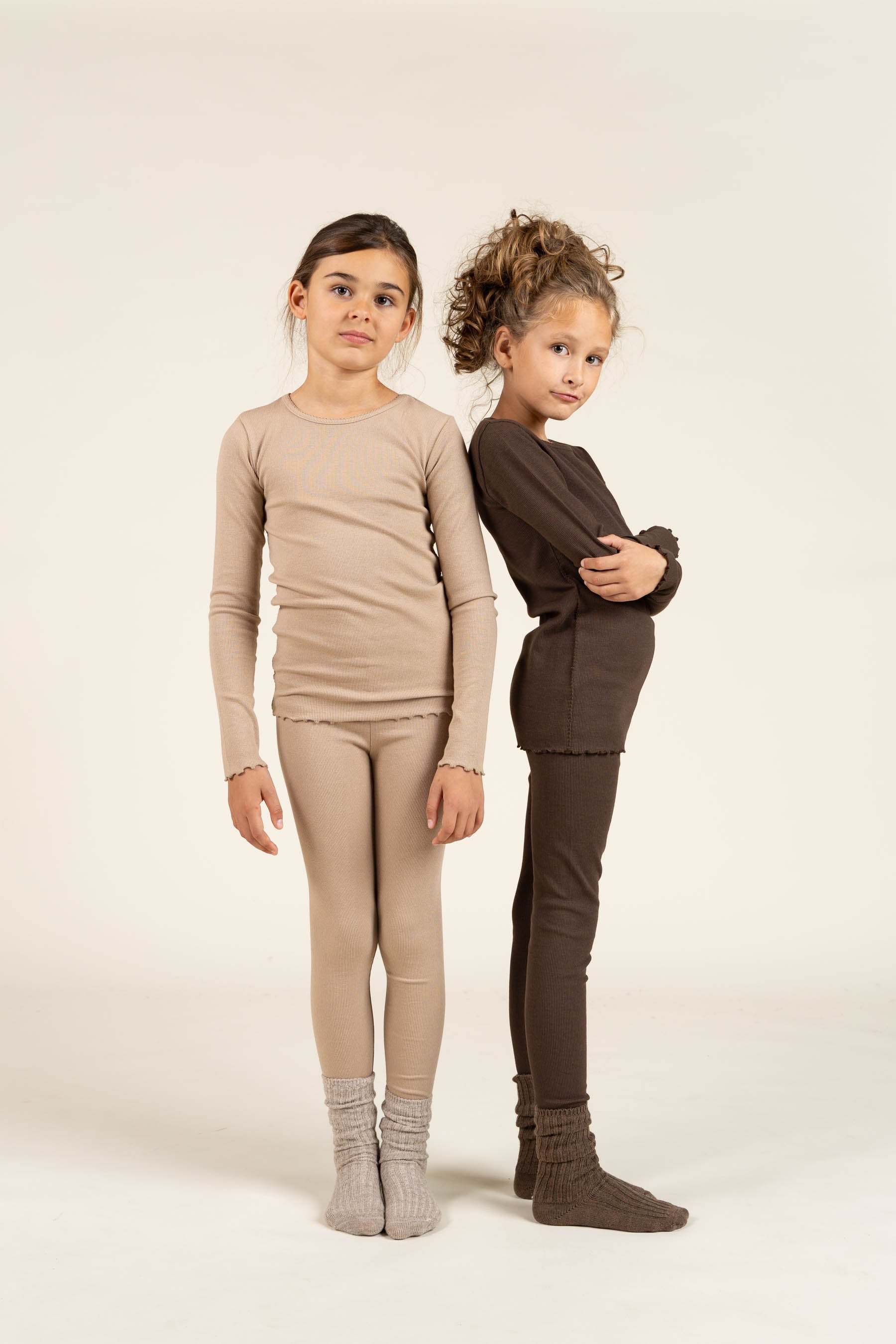 Modal Rib leggings - Tween - Chocolate | 100585 Mia