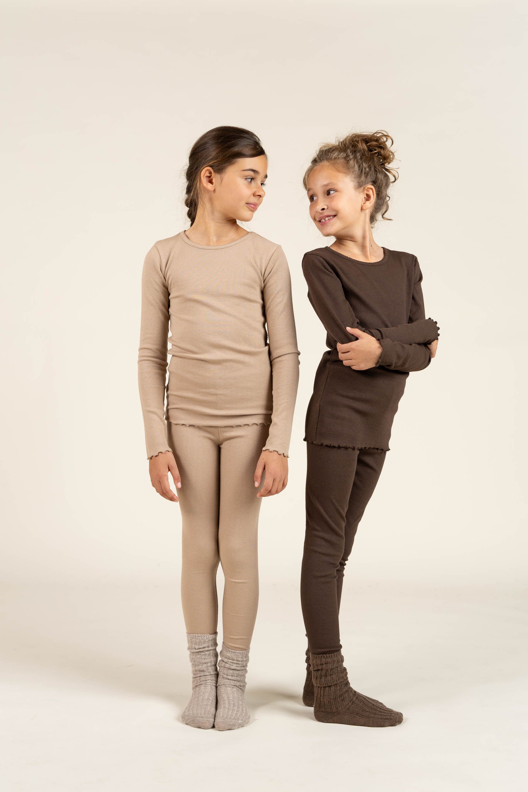 Modal Rib leggings - Tween - Caffe Latte | 100789 Mia