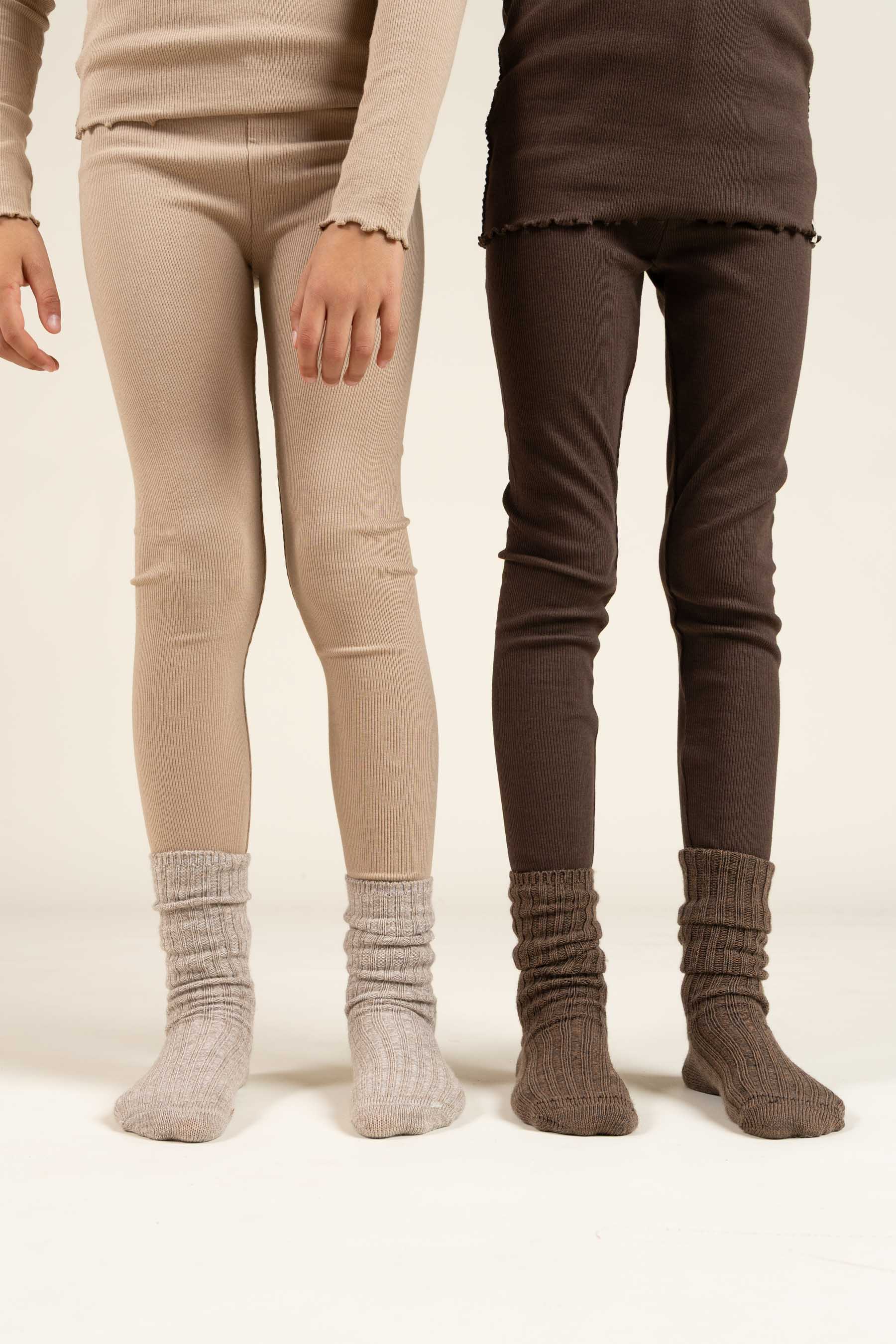 Modal Rib leggings - Tween - Chocolate | 100585 Mia