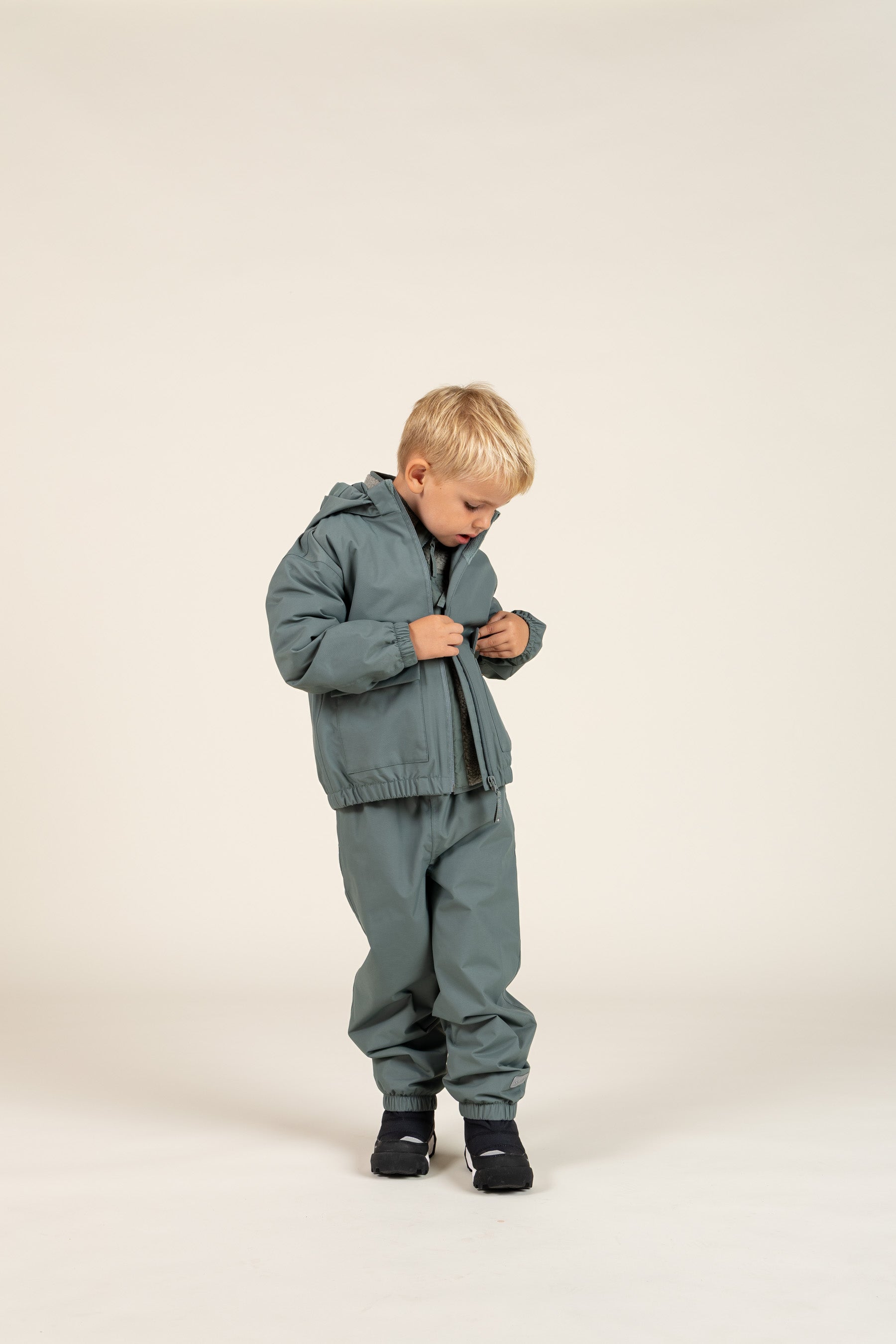 Shell Trousers - Kids - Dusty Dark Green | 100507 Dundee