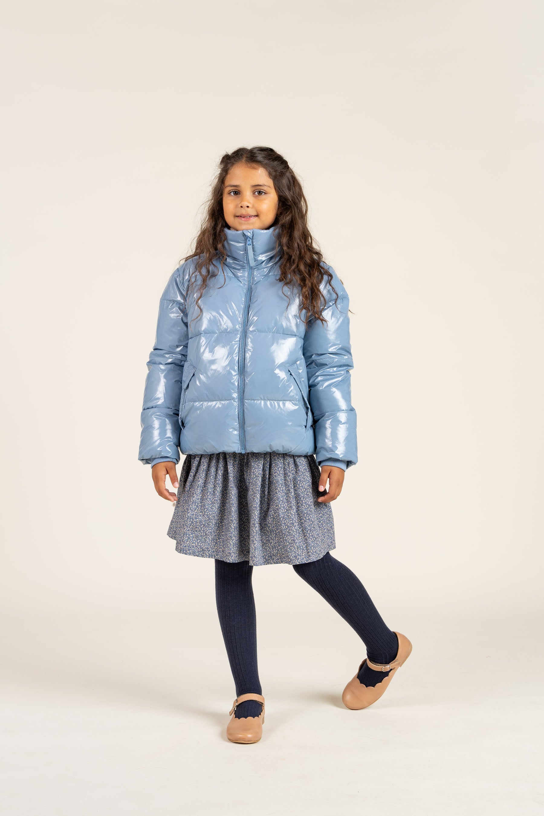 Shiny Puffer Jacket - Tween - Blue | 100533 Violet