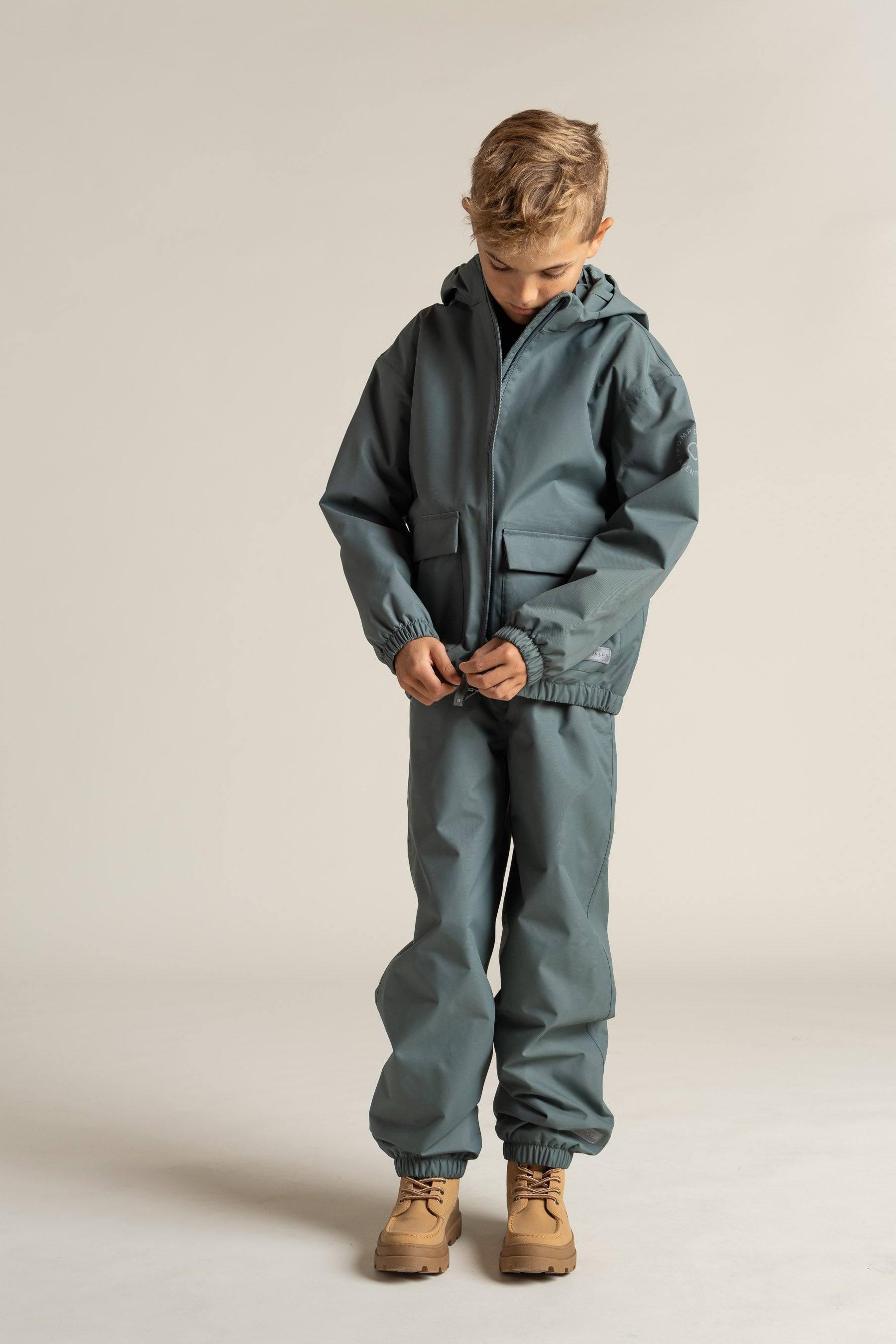Shell Jacket with Patch Pocket - Tween - Dusty Dark Green | 100502 Luke