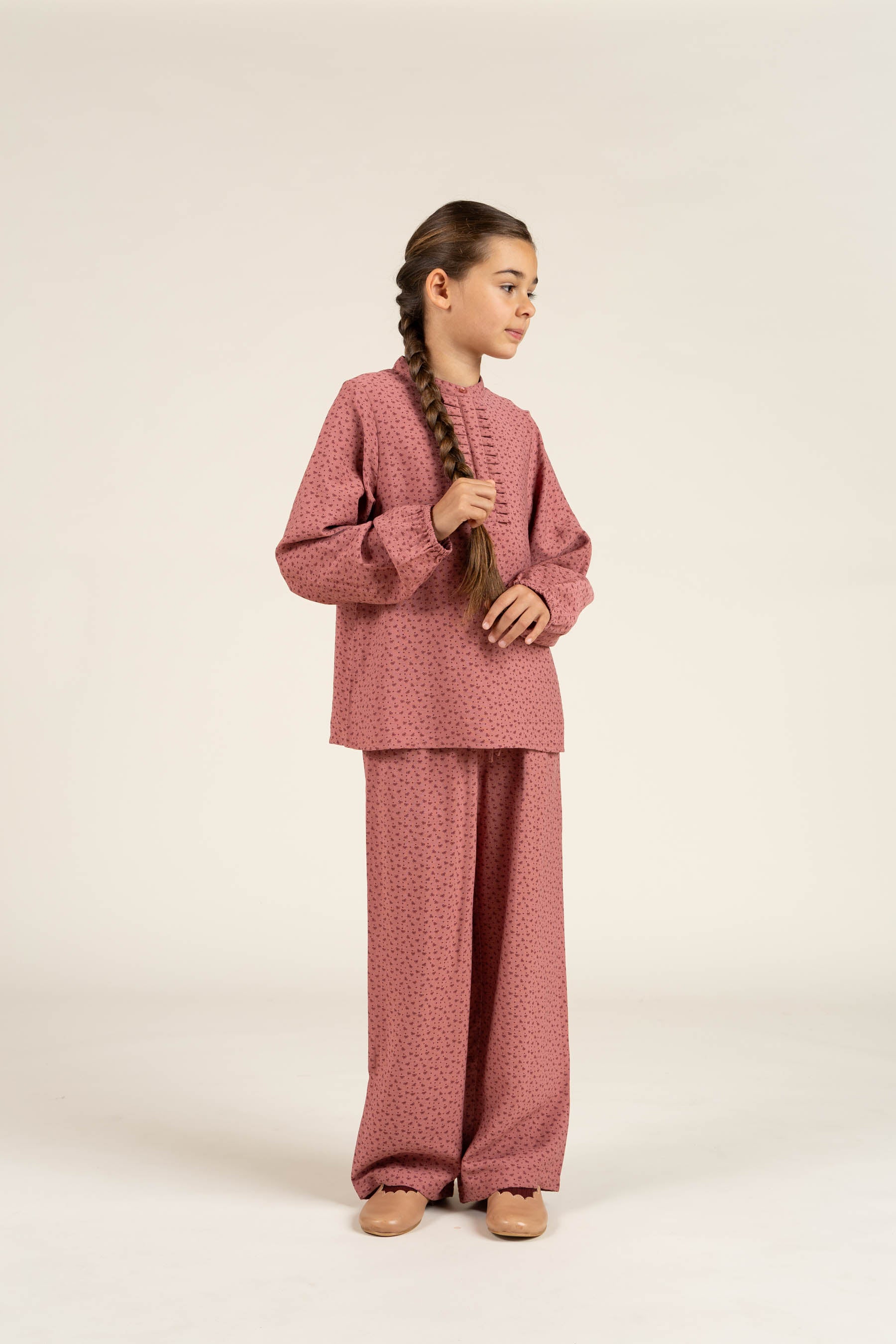 Printed Crepe viscose Trousers - Tween - Rose | 100659 Ana