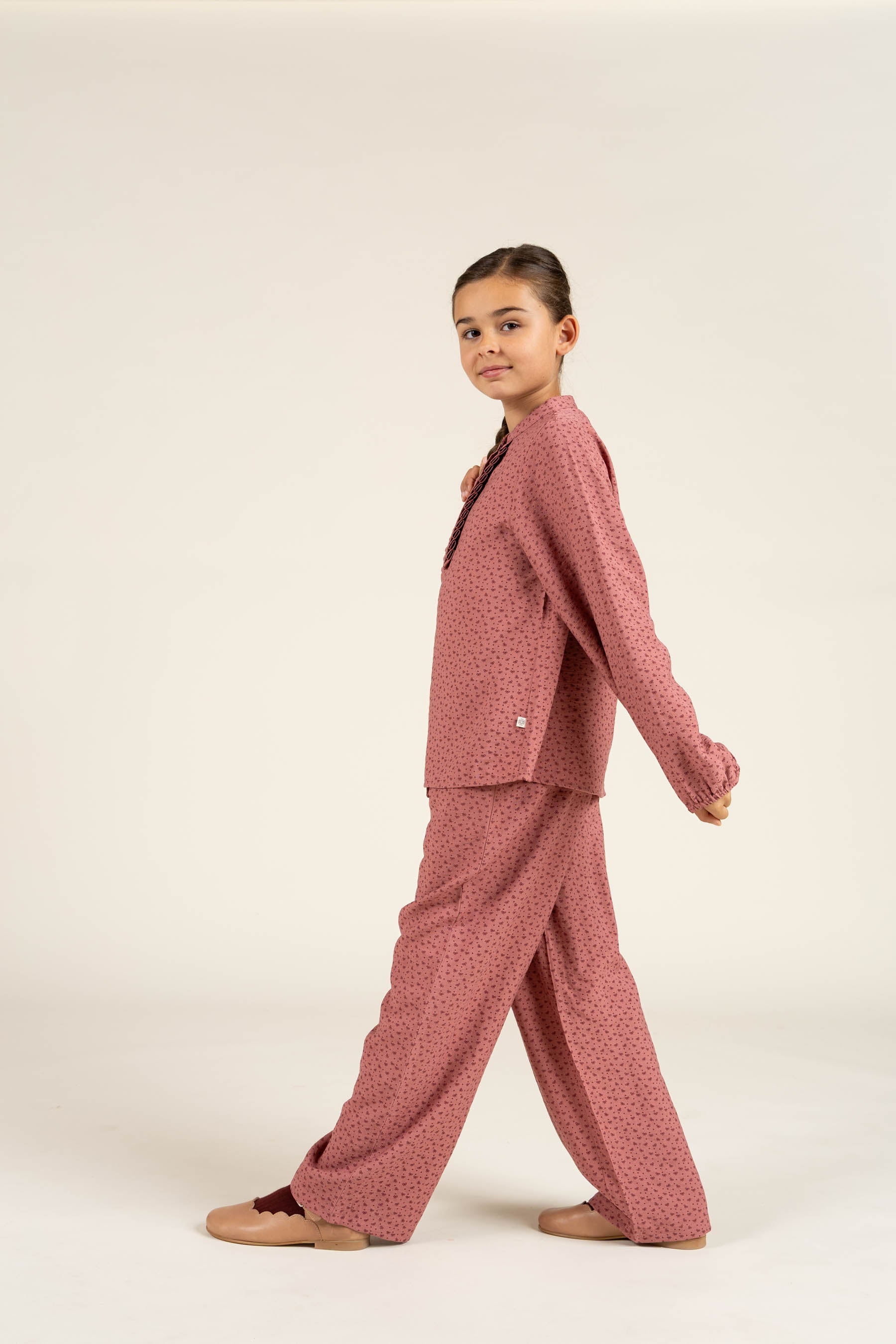 Printed Crepe viscose Trousers - Tween - Rose | 100659 Ana