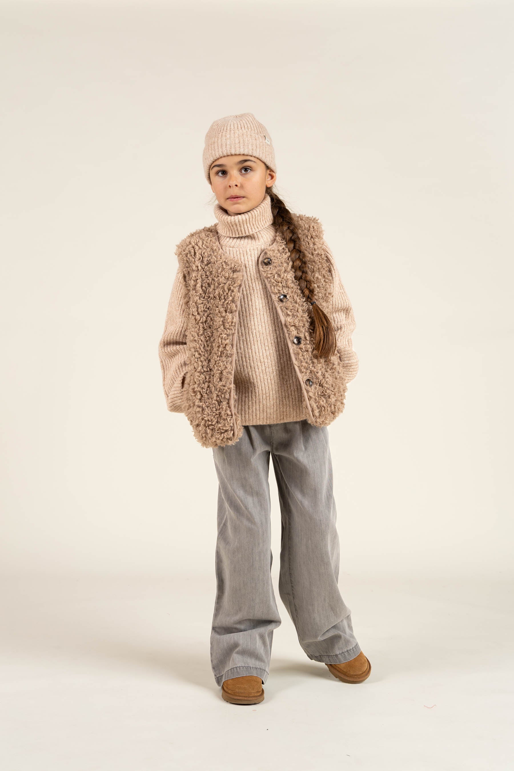Faux Fur Vest - Tween - Caffe Latte | 100551 Ellie