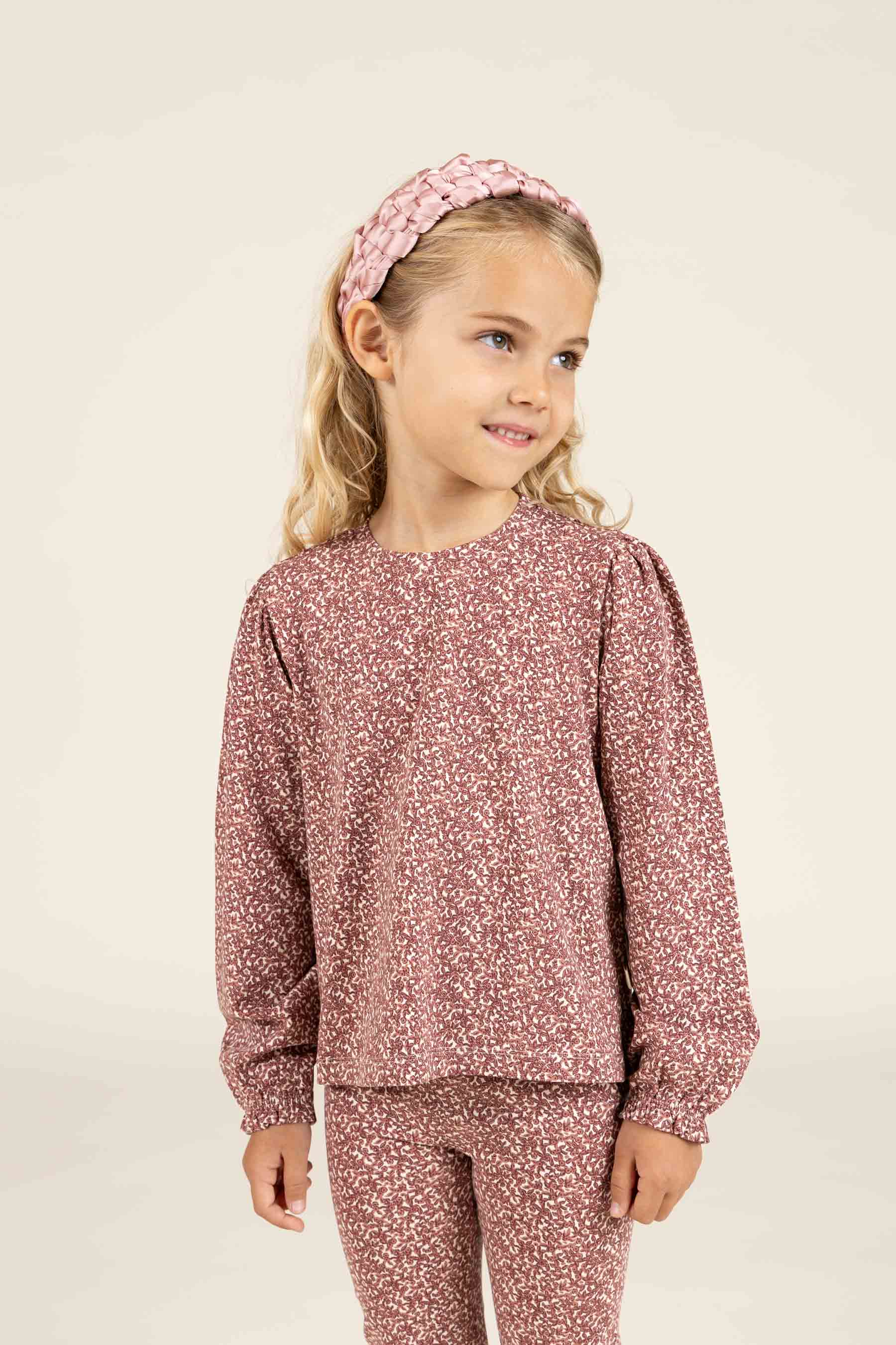 Printed Jersey Leggings - Kids - Vintage Red | 100766 Ada