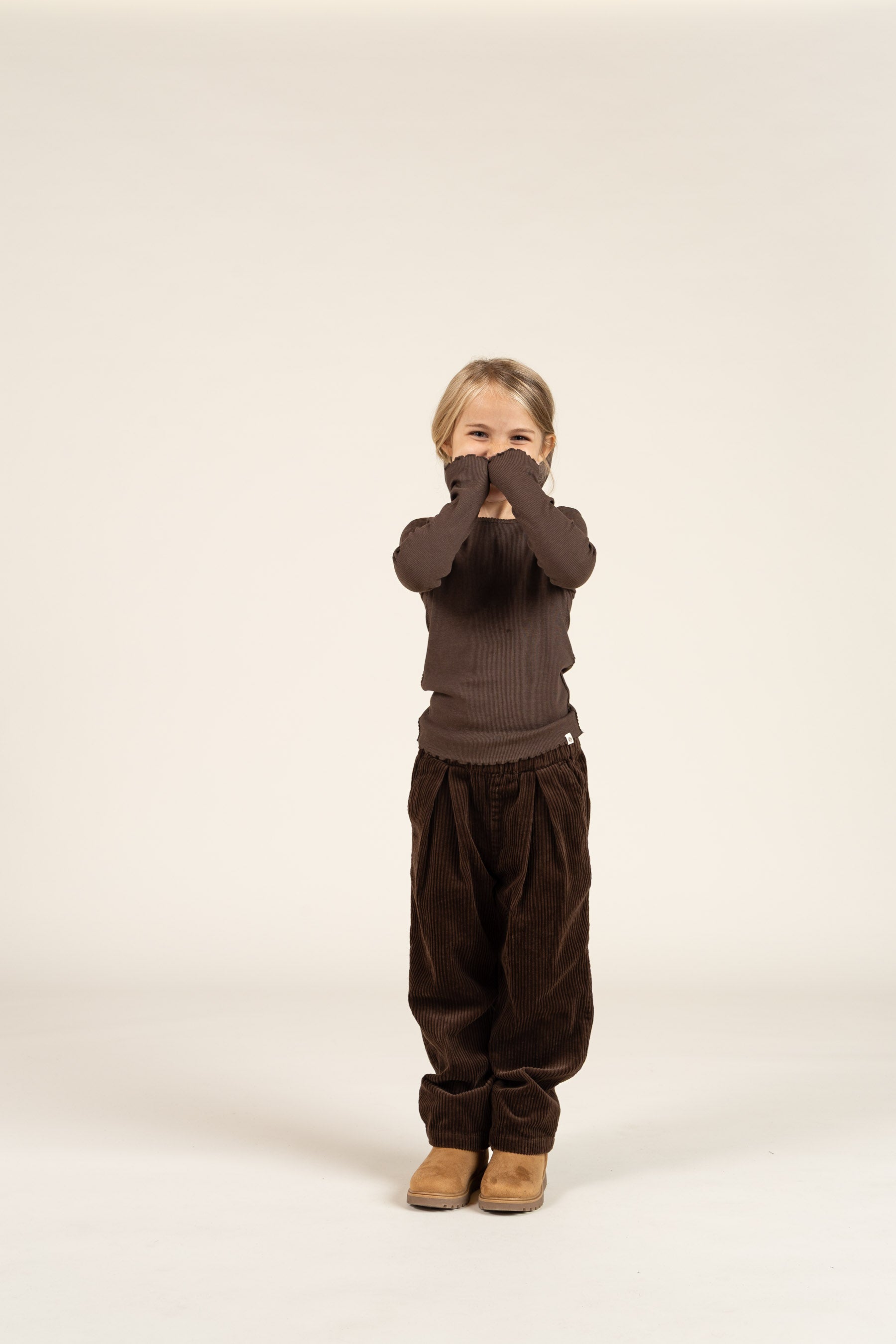 Bold Corduroy Pull-on Trousers - Kids - Chocolate | 100621 Margot