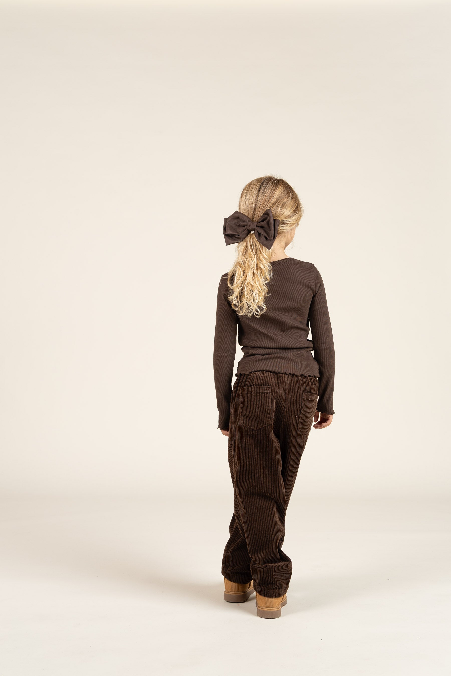 Bold Corduroy Pull-on Trousers - Kids - Chocolate | 100621 Margot