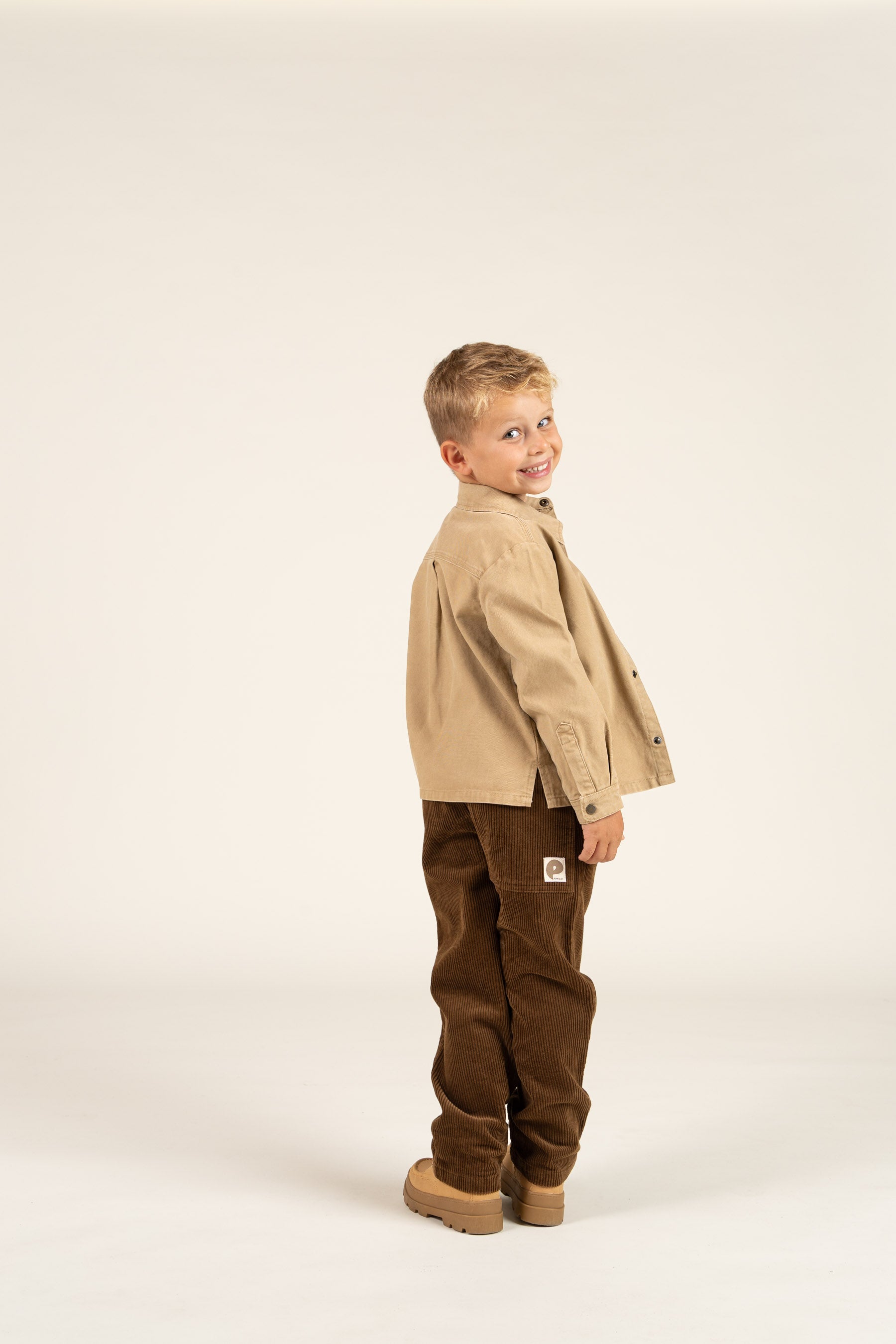 Corduroy Pull-on Trousers with String - Kids - Coffee | 100602 Jace