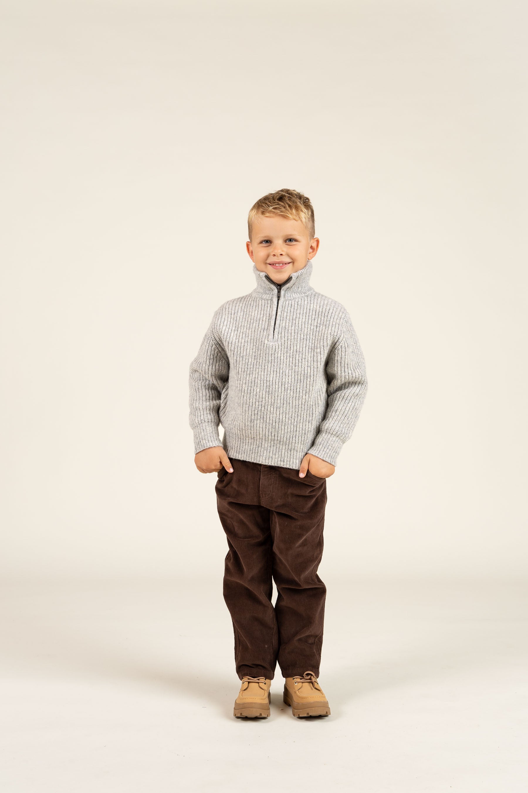 Corduroy Pull-on Trousers with String - Kids - Coffee | 100602 Jace