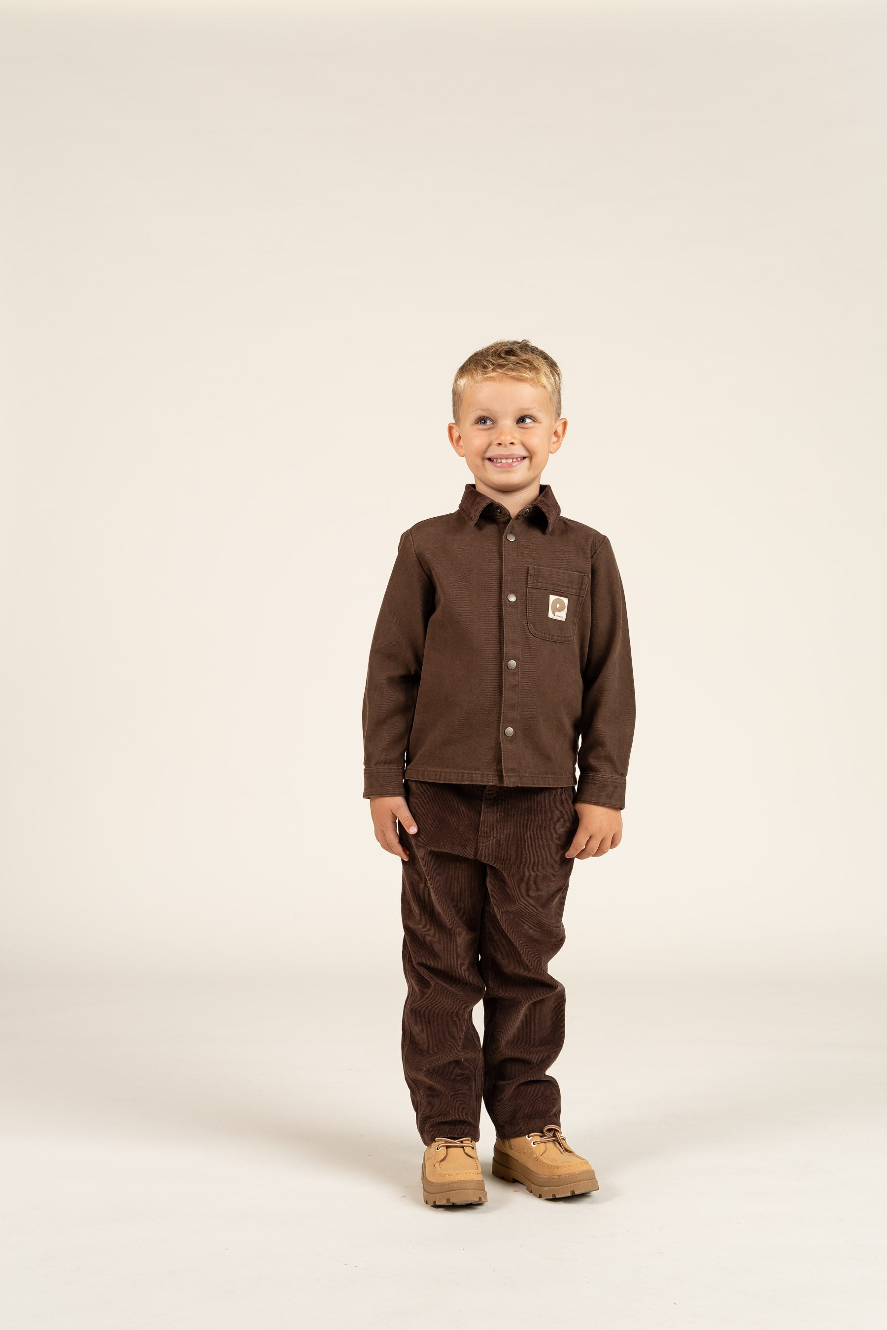 Twill Overshirt - Kids - Chocolate | 100610 Carter
