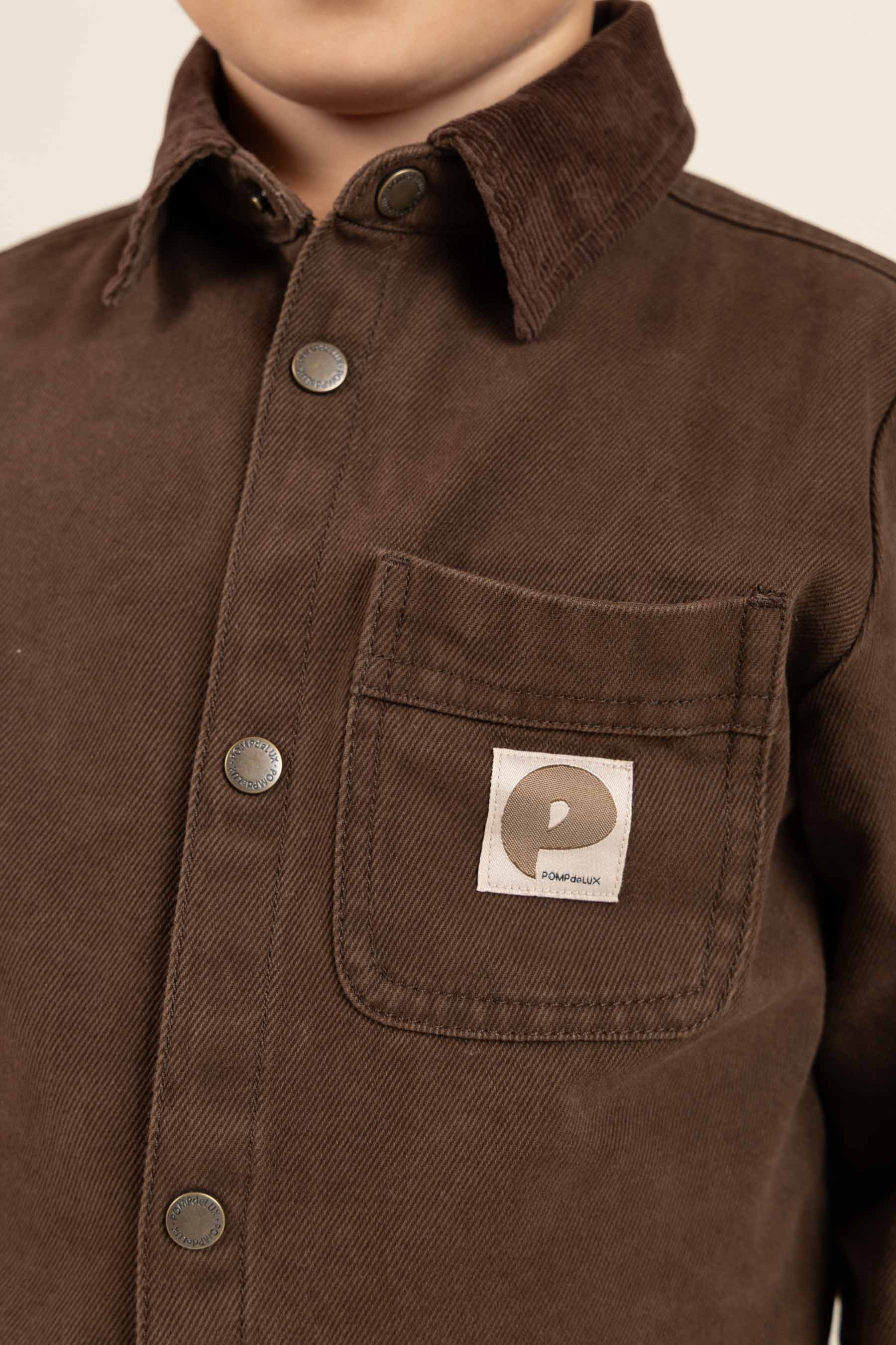 Twill Overshirt - Kids - Chocolate | 100610 Carter