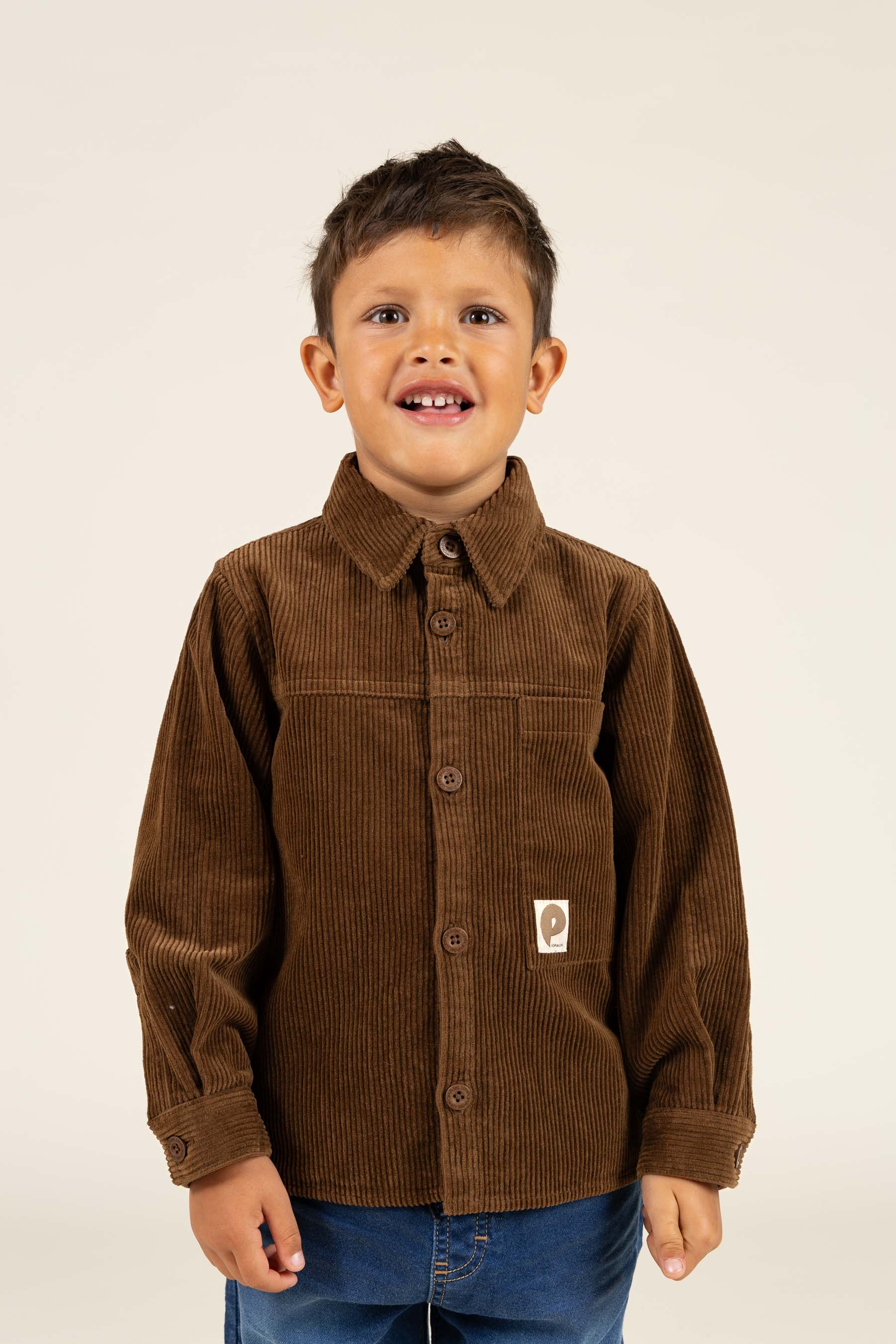 Corduroy Overshirt - Kids - Coffee | 100598 Jace