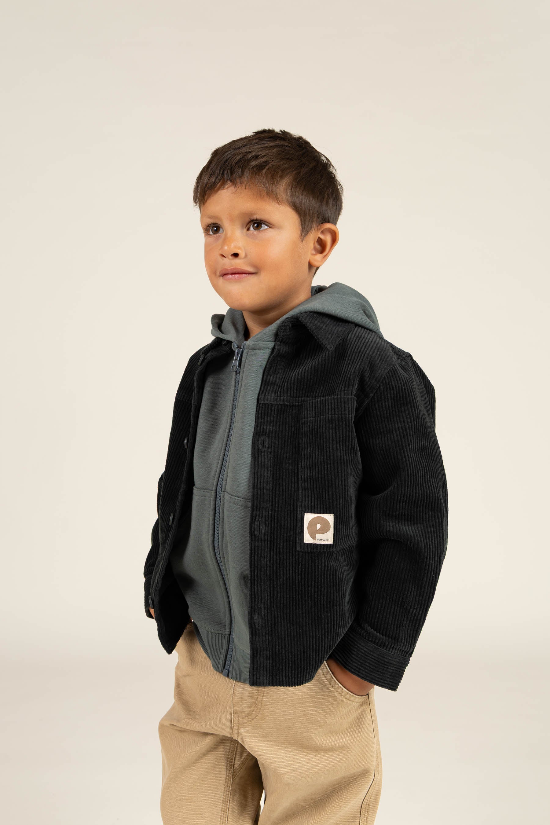 Corduroy Overshirt - Kids - Forest Green | 100596 Jace