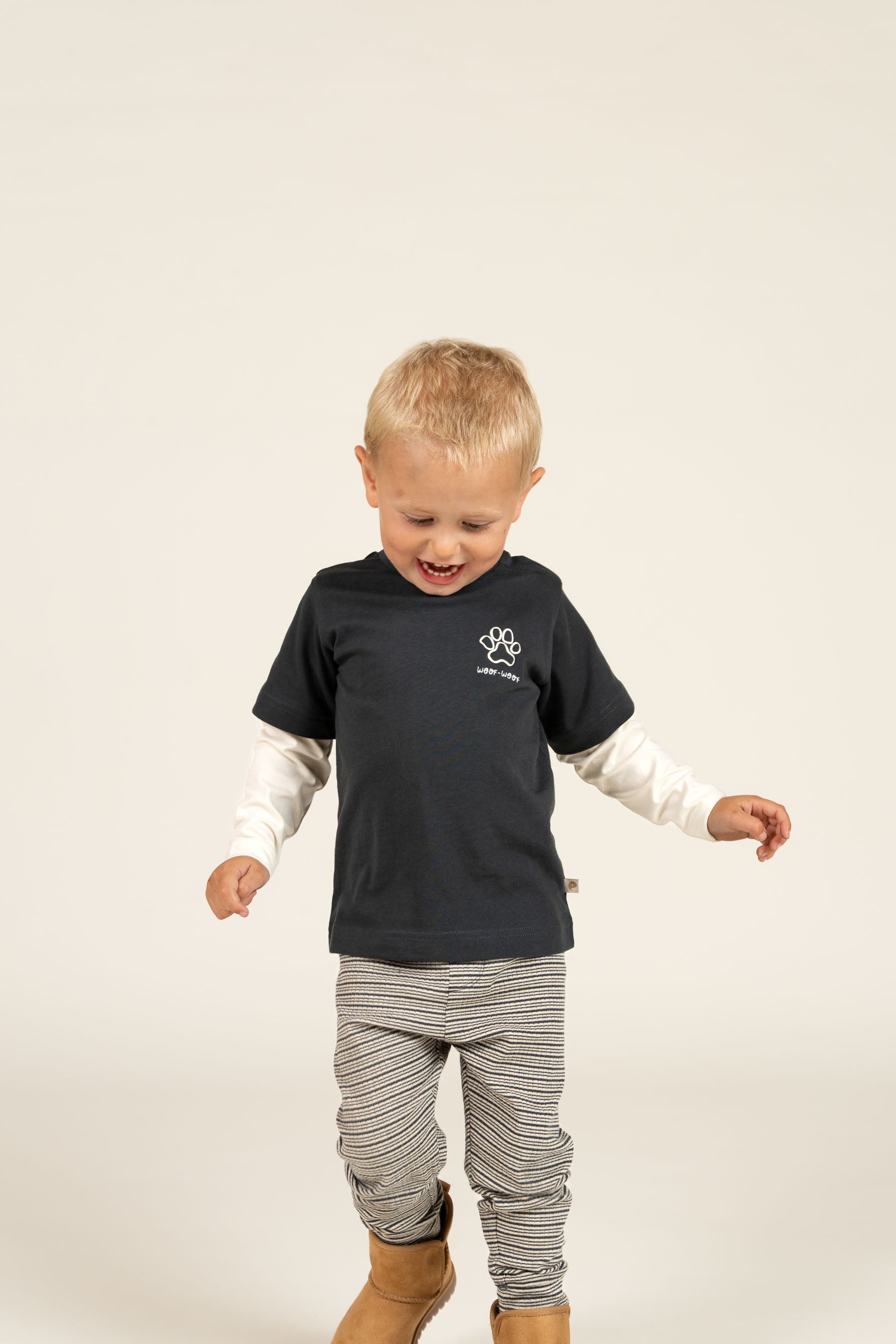 Cotton Rib pants - Kids - Forest Green Stripe | 100570 Manson