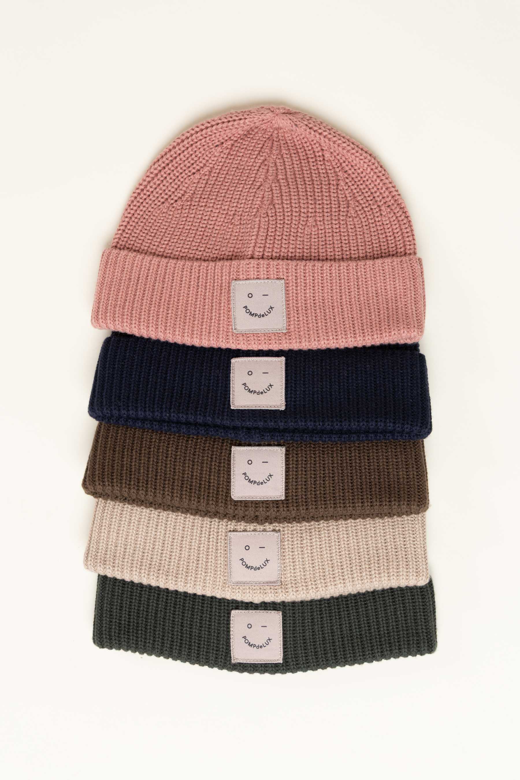 Ribbed Knit Beanie - Kids - Navy
