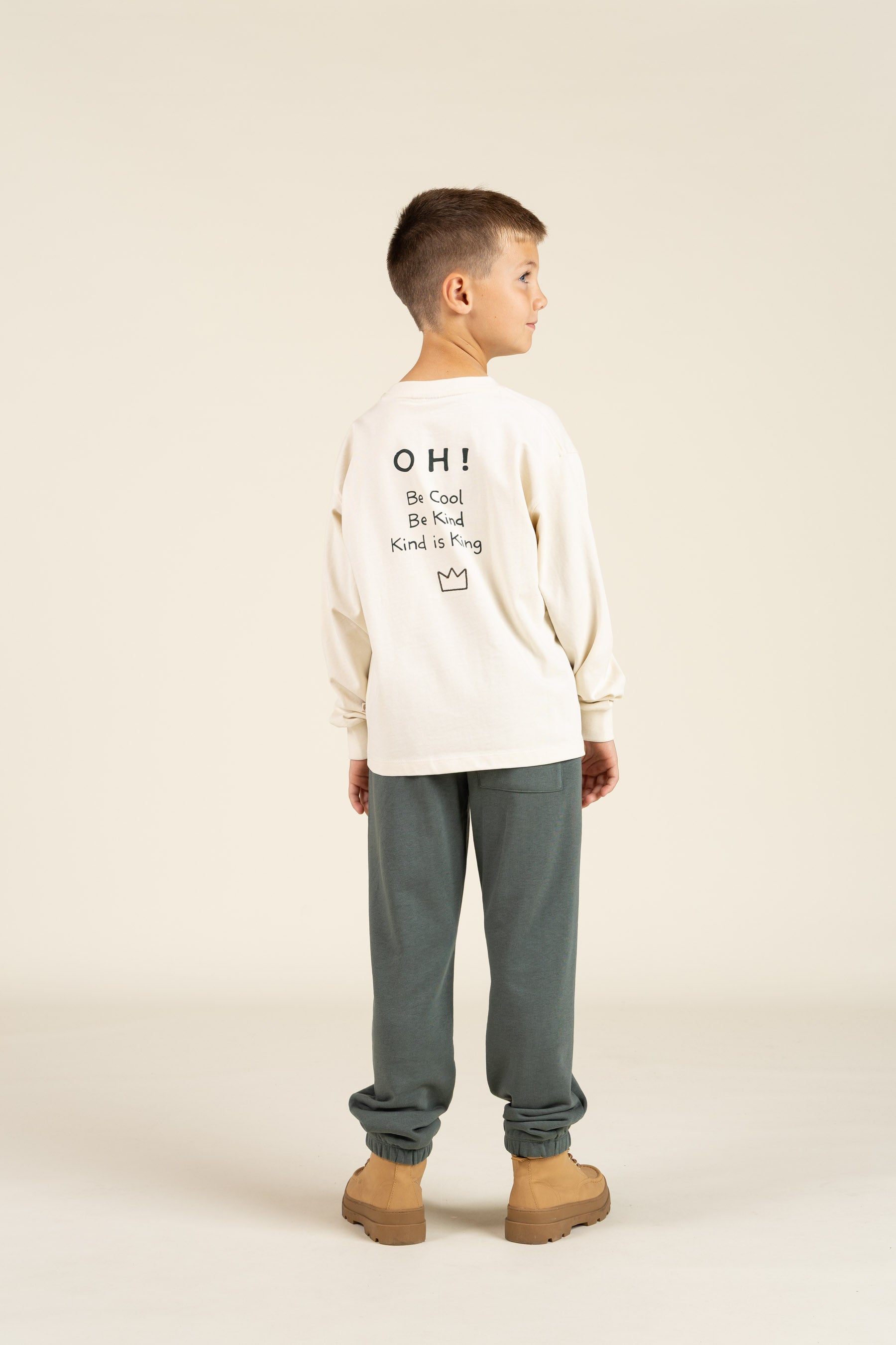 Oversized Long Sleeve T-shirt - Tween - Off White | 100853 August