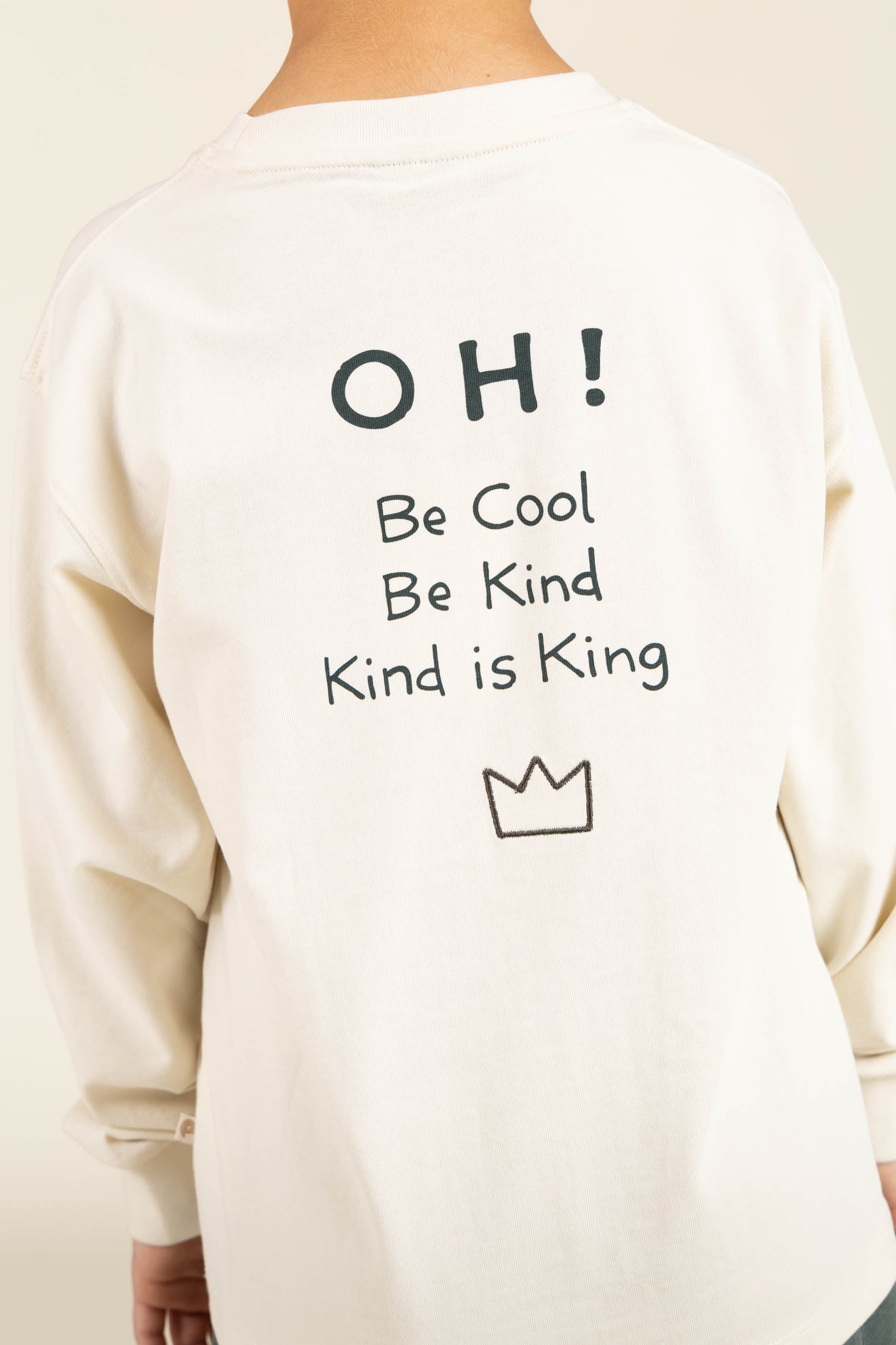 Oversized Long Sleeve T-shirt - Tween - Off White | 100853 August