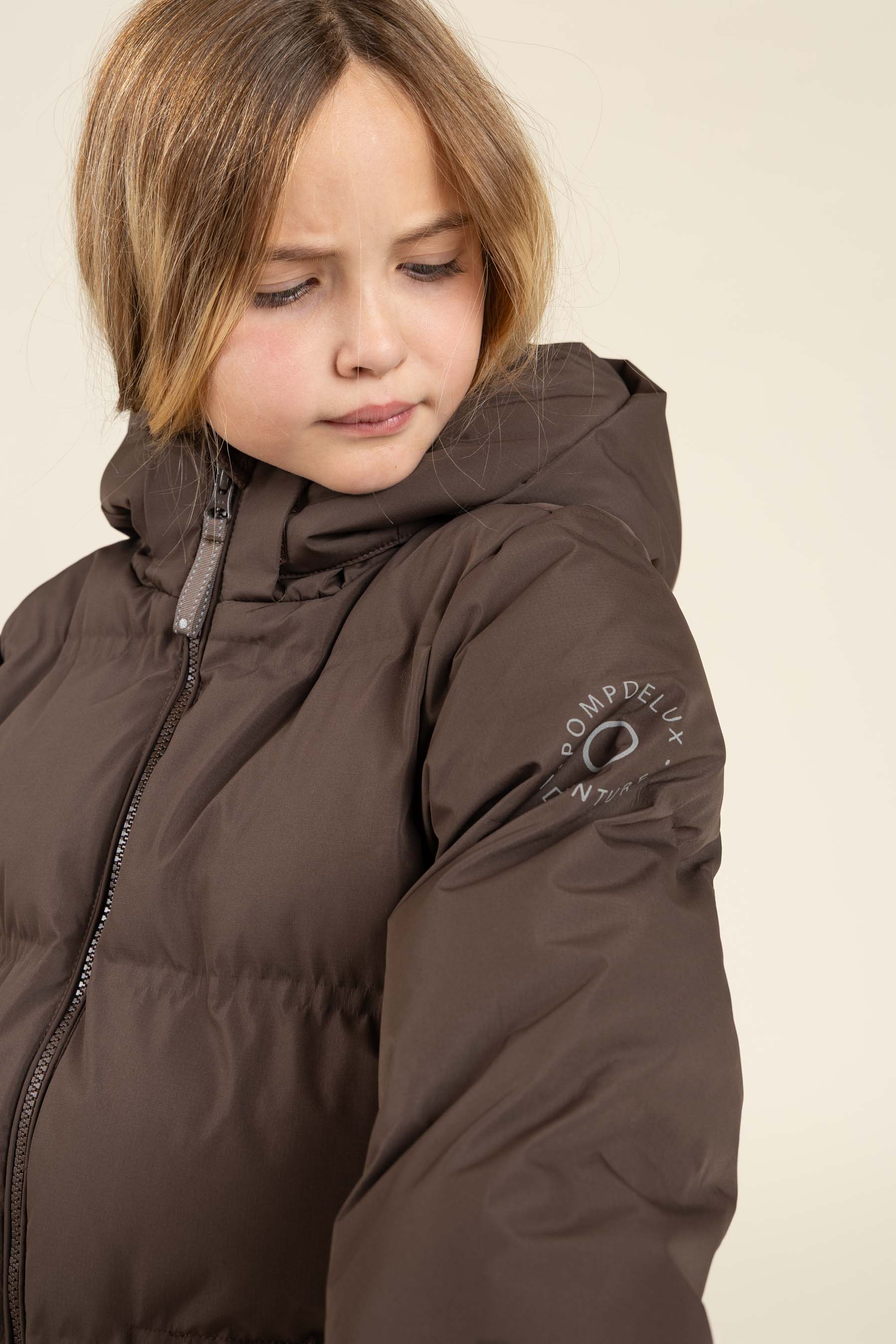 Winter Jacket with Drawstring - Tween - Chocolate | 100537 Elenor